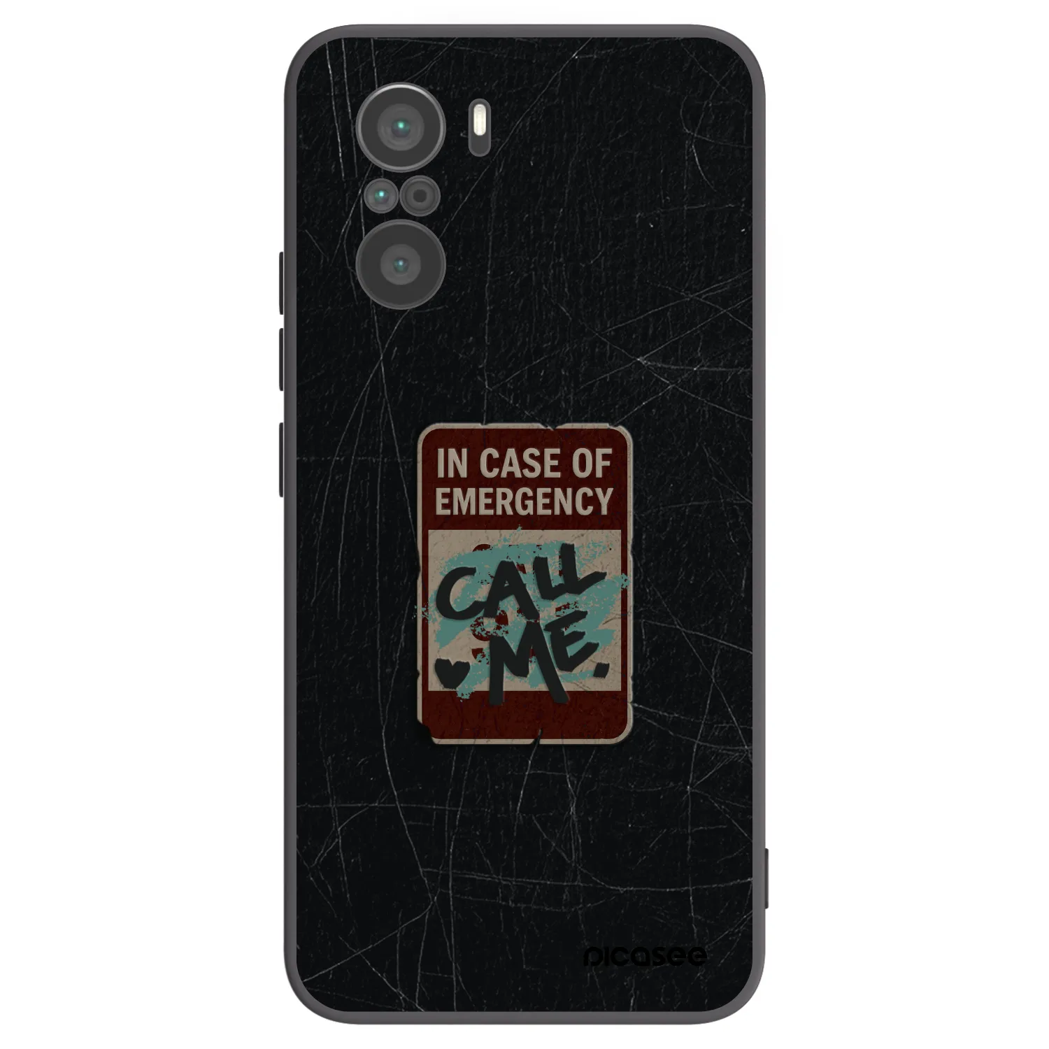 Picasee silikonový černý obal pro Xiaomi Poco F3 - EMERGENCY