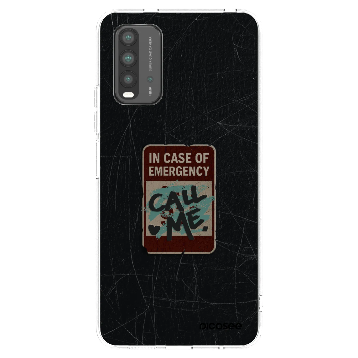 Picasee silikonový černý obal pro Xiaomi Redmi 9T - EMERGENCY