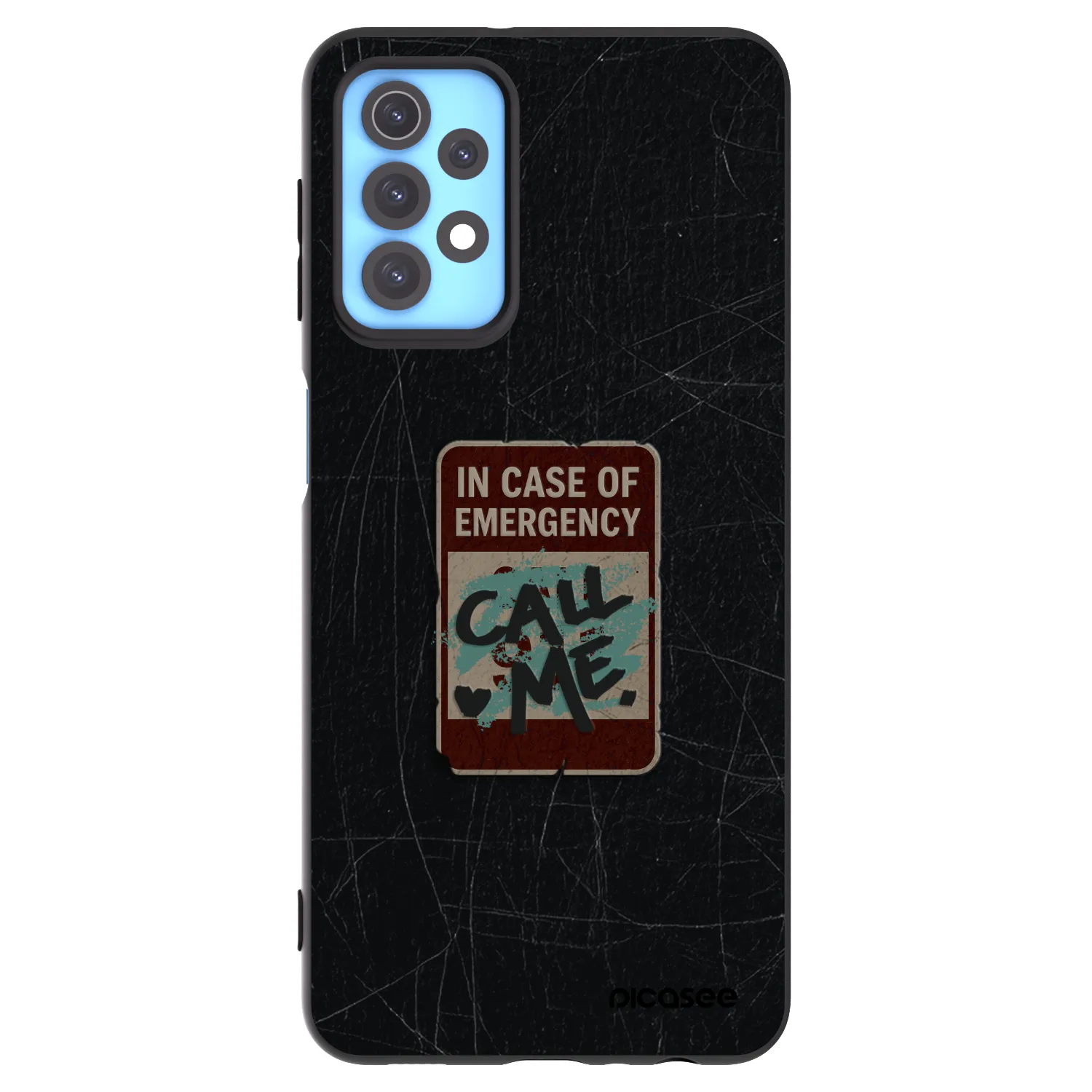 Picasee silikonový černý obal pro Samsung Galaxy A32 4G SM-A325F - EMERGENCY