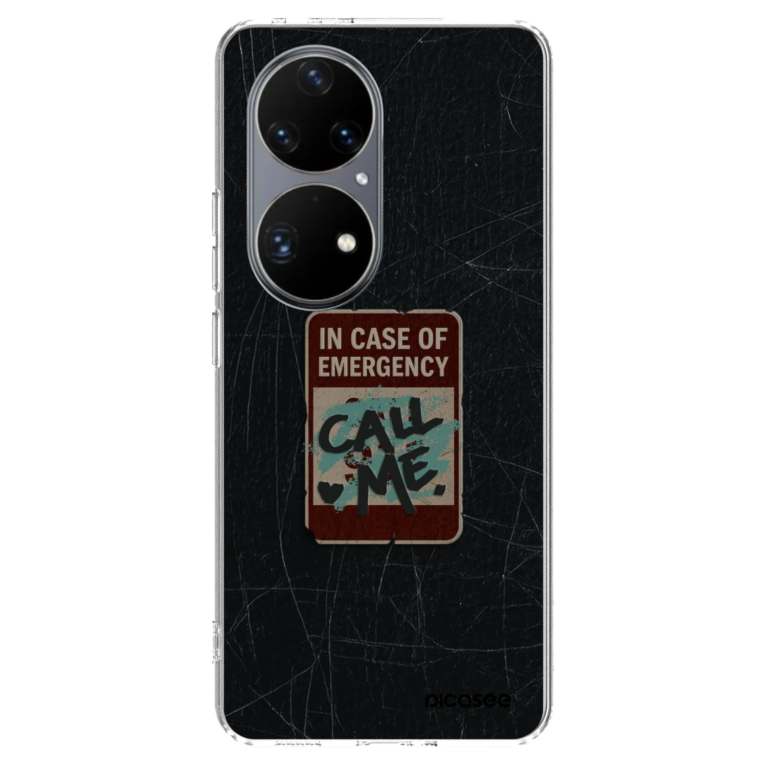 Picasee silikonový průhledný obal pro Huawei P50 - EMERGENCY