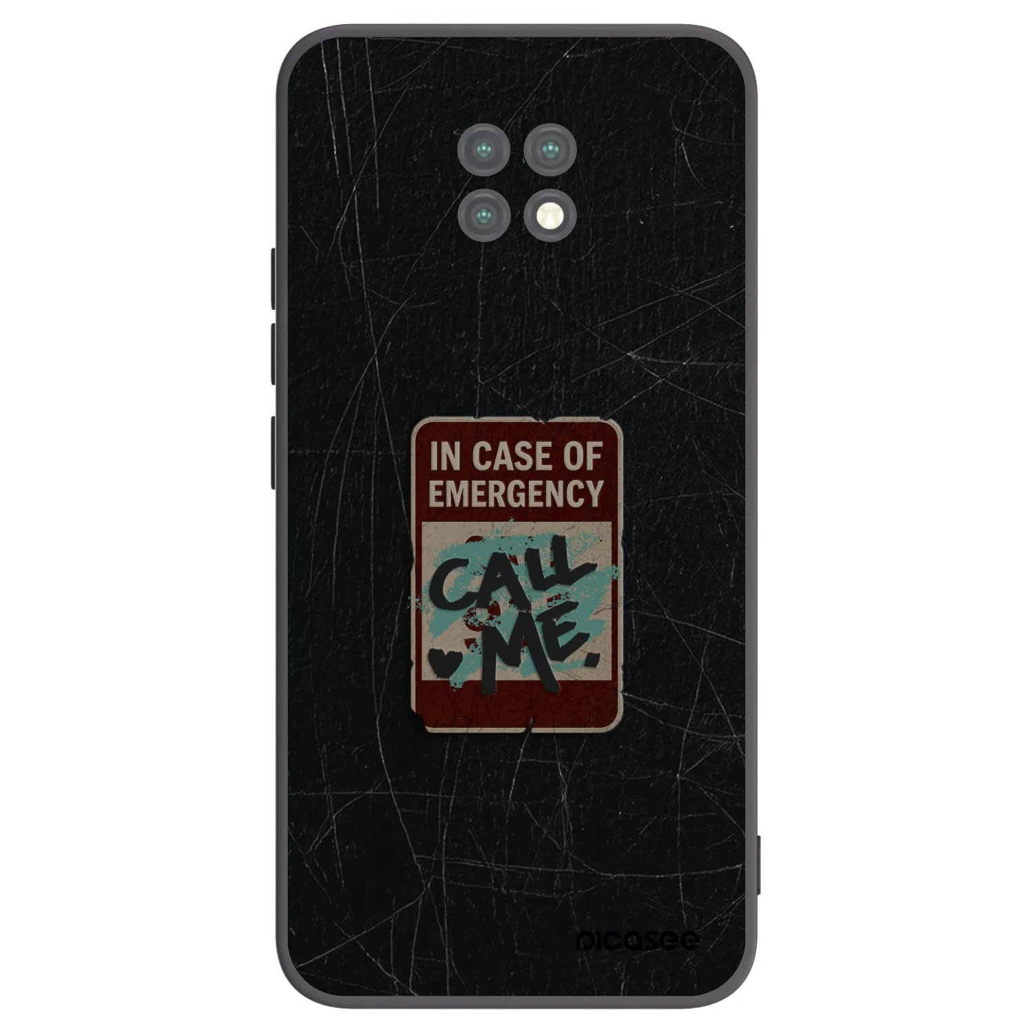 Picasee silikonový černý obal pro Xiaomi Redmi Note 9T - EMERGENCY