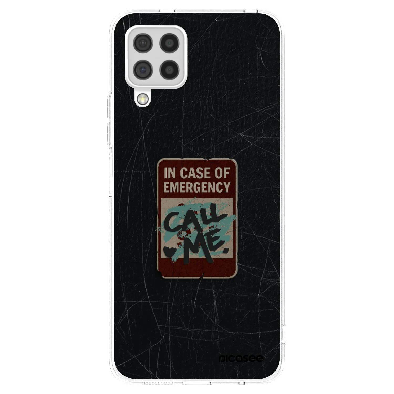 Picasee silikonový průhledný obal pro Samsung Galaxy A22 A225F 4G - EMERGENCY