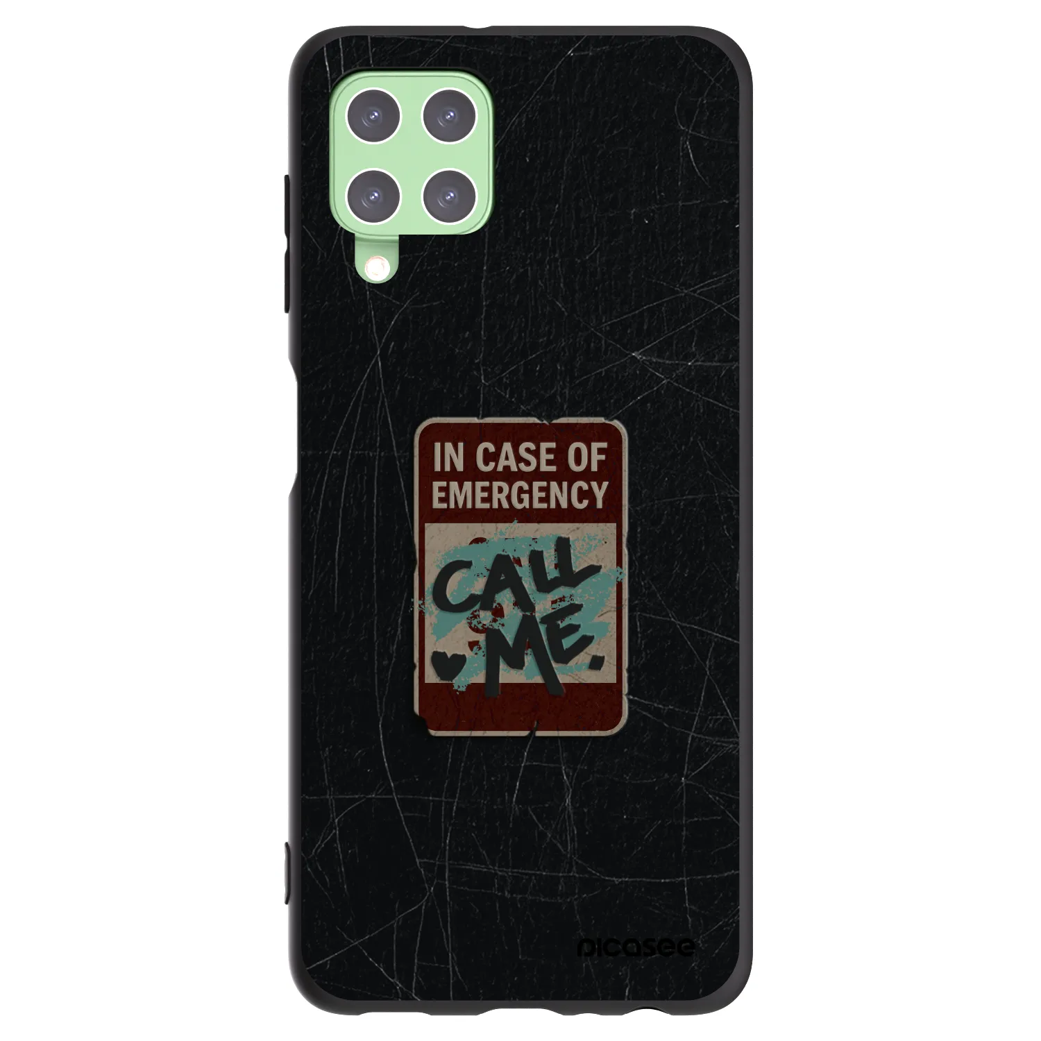 Picasee silikonový černý obal pro Samsung Galaxy A22 A225F 4G - EMERGENCY