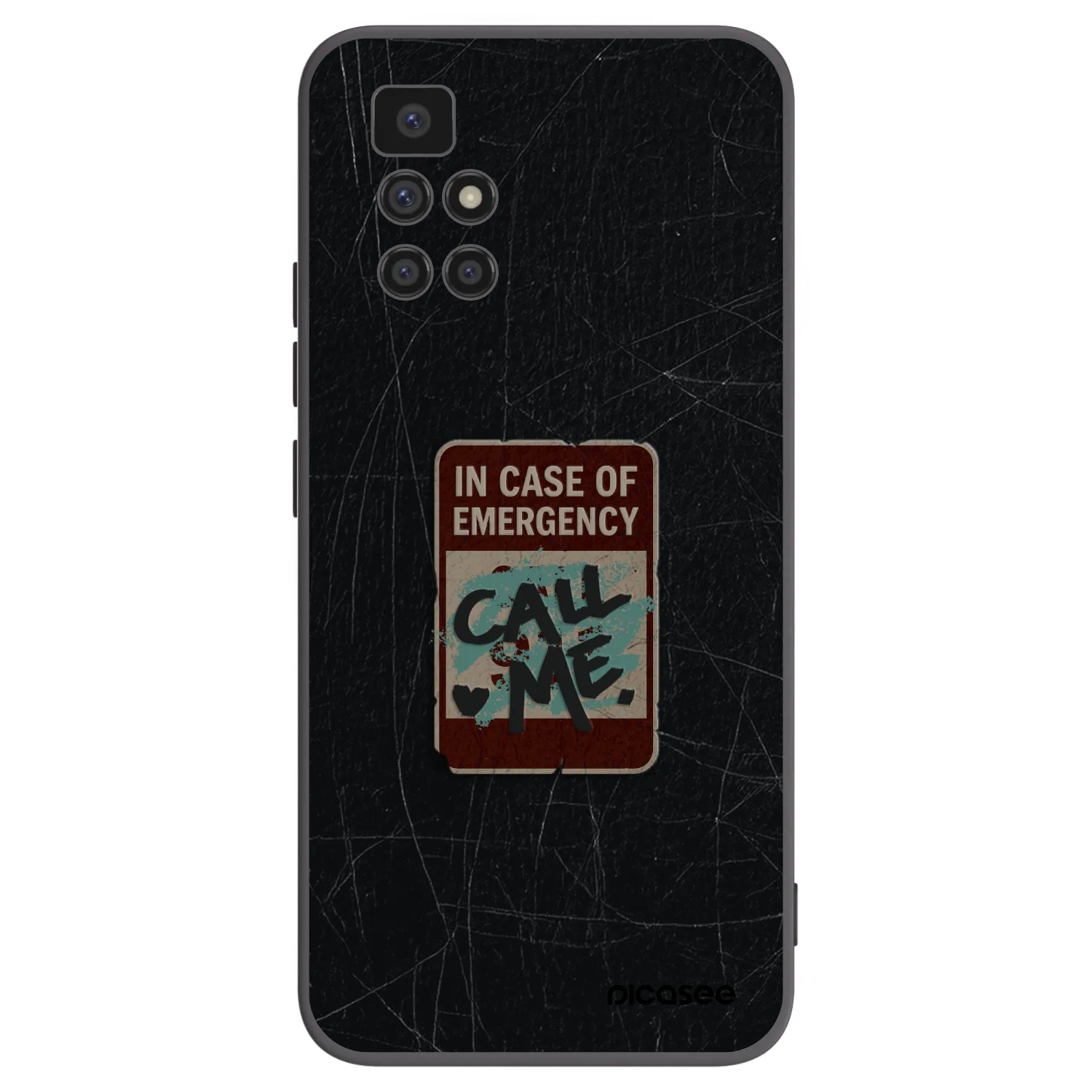 Picasee silikonový černý obal pro Xiaomi Redmi 10 - EMERGENCY