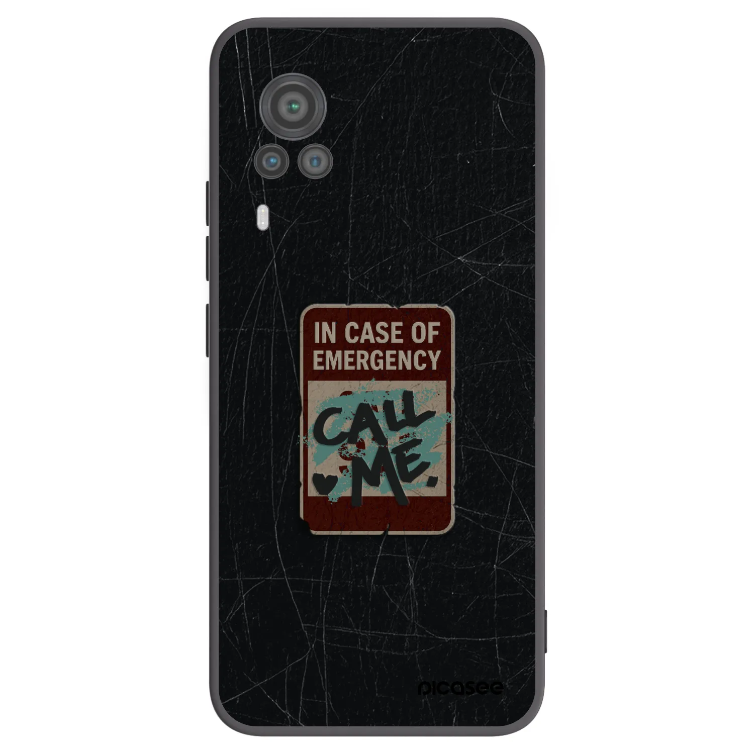 Picasee silikonový černý obal pro Vivo X60 Pro 5G - EMERGENCY