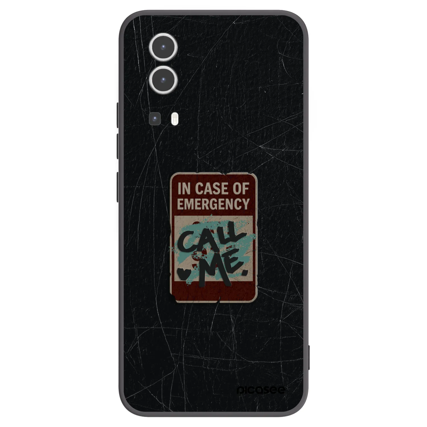 Picasee silikonový černý obal pro Vivo Y72 5G - EMERGENCY