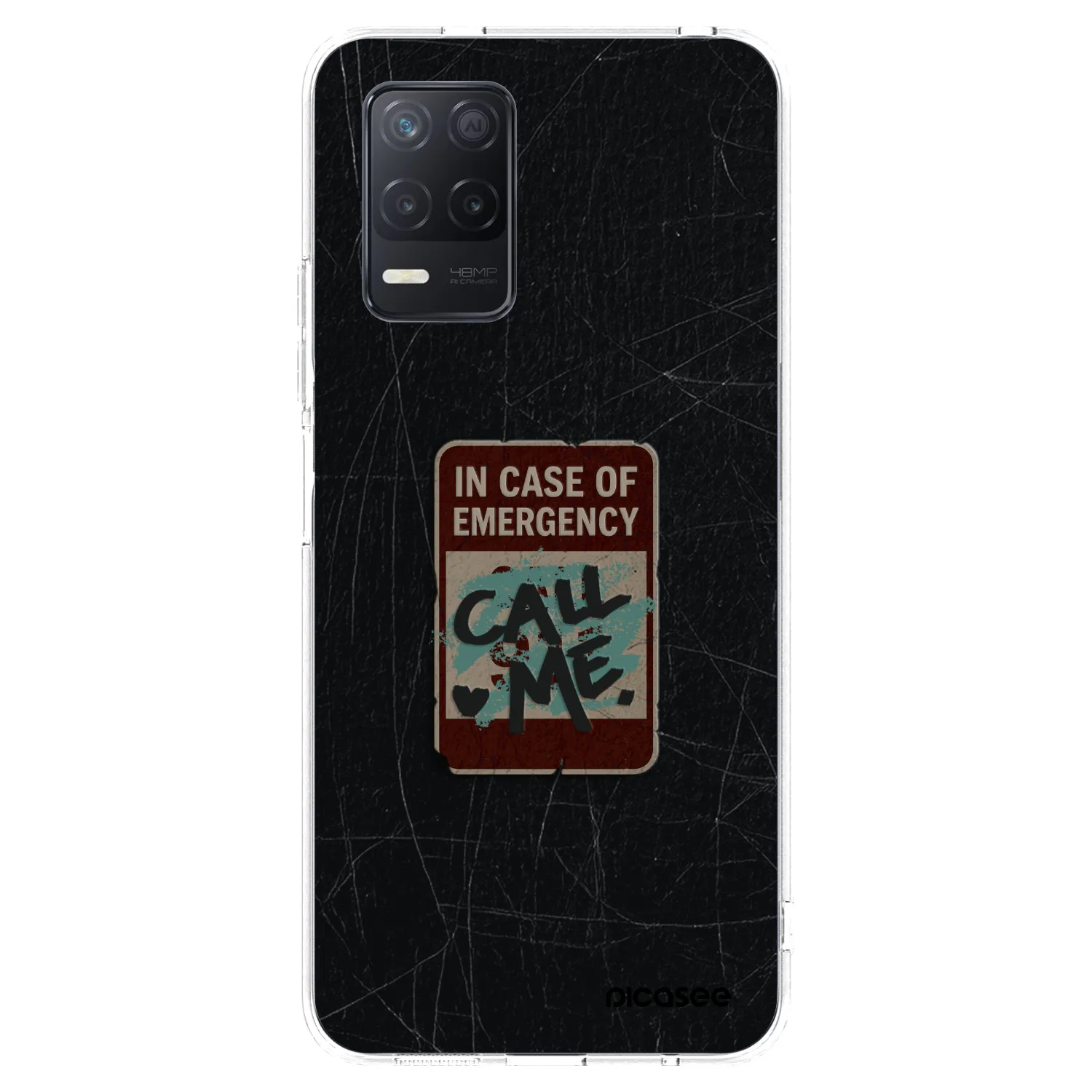 Picasee silikonový průhledný obal pro Realme 8 5G - EMERGENCY