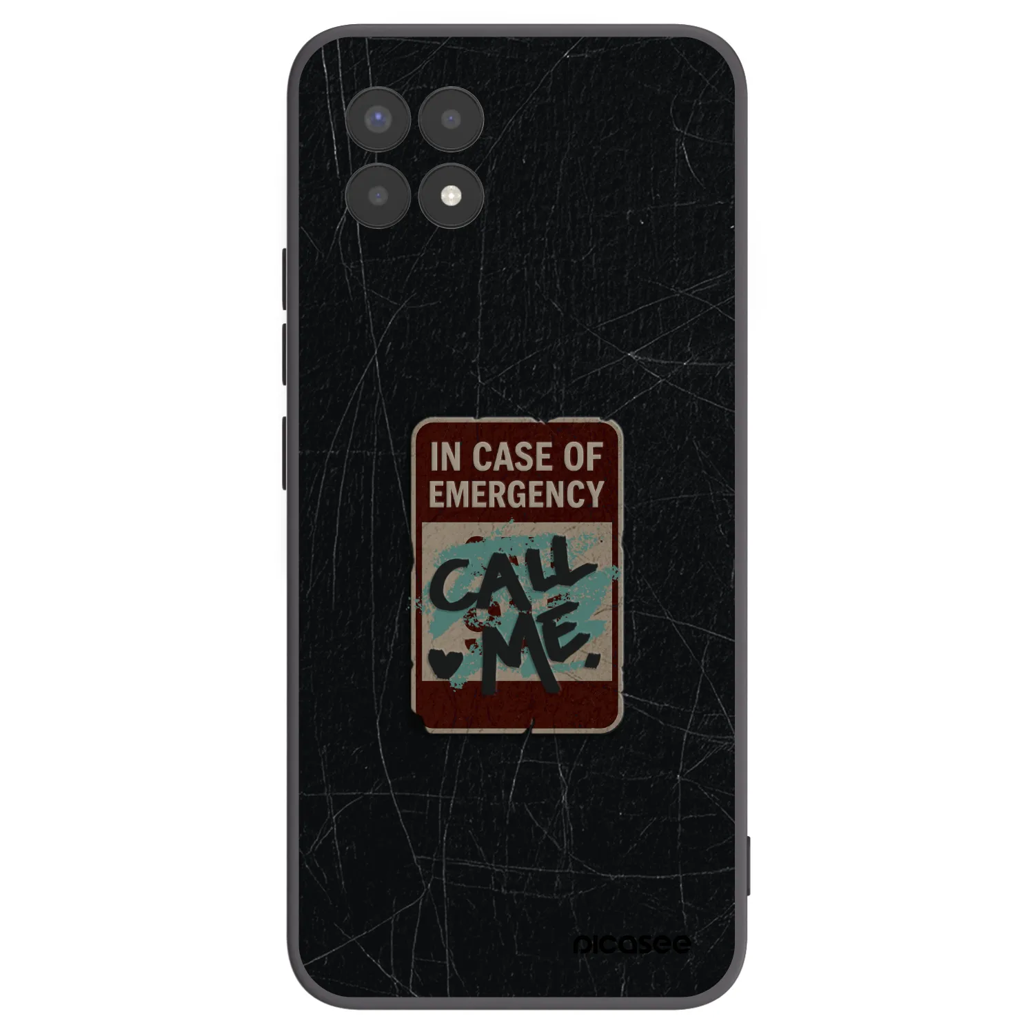 Picasee silikonový černý obal pro Realme 8i - EMERGENCY