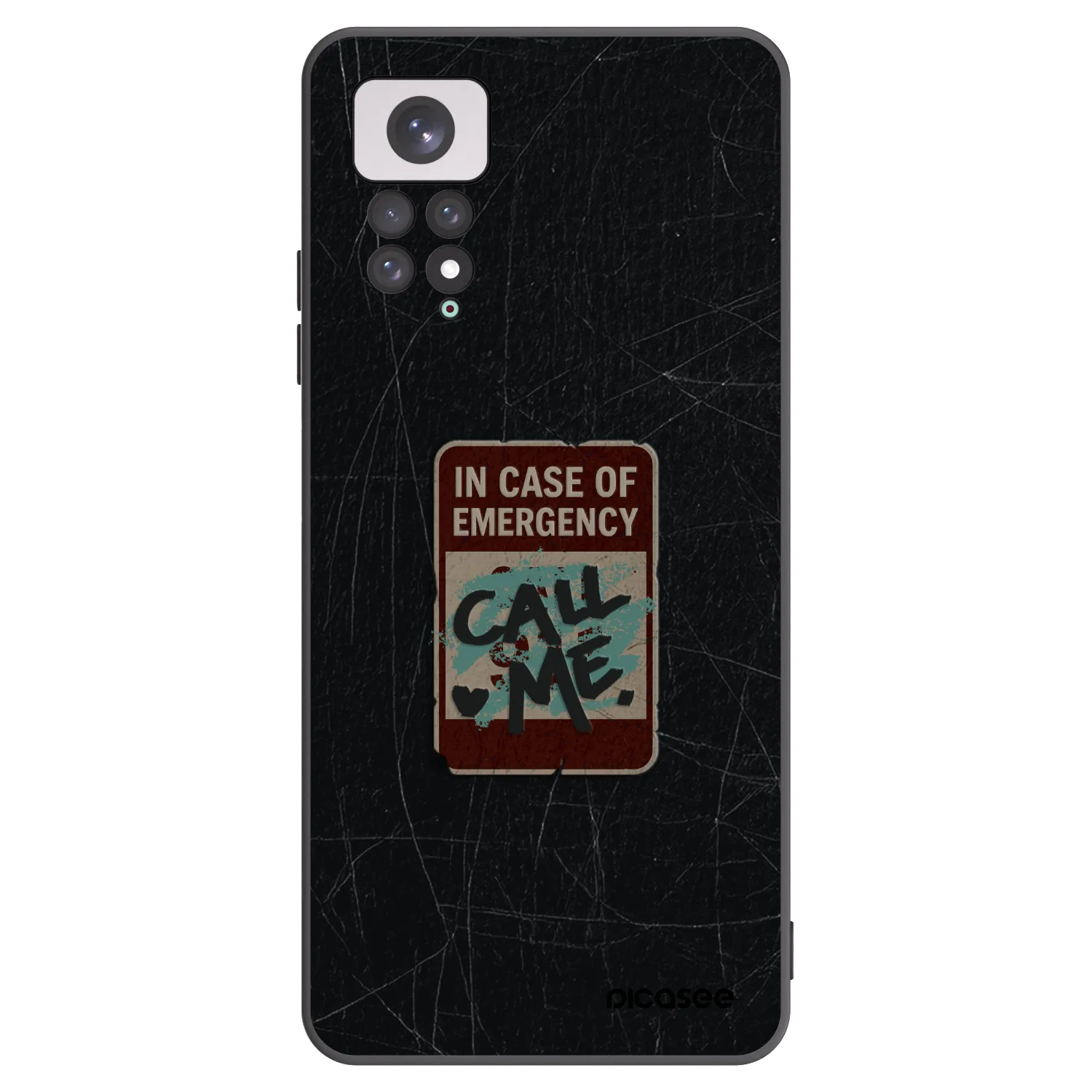 Picasee silikonový černý obal pro Xiaomi Redmi Note 11 - EMERGENCY
