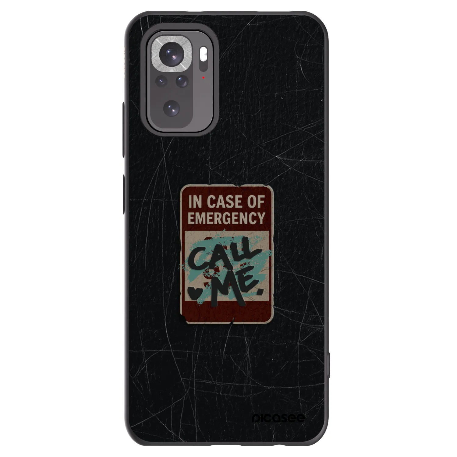 Picasee silikonový černý obal pro Xiaomi Redmi Note 11S 4G - EMERGENCY