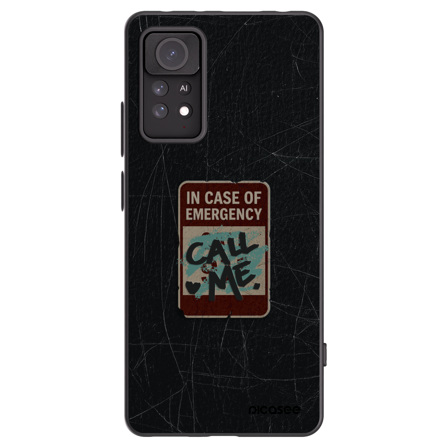 Picasee silikonový černý obal pro Xiaomi Redmi Note 11 Pro - EMERGENCY