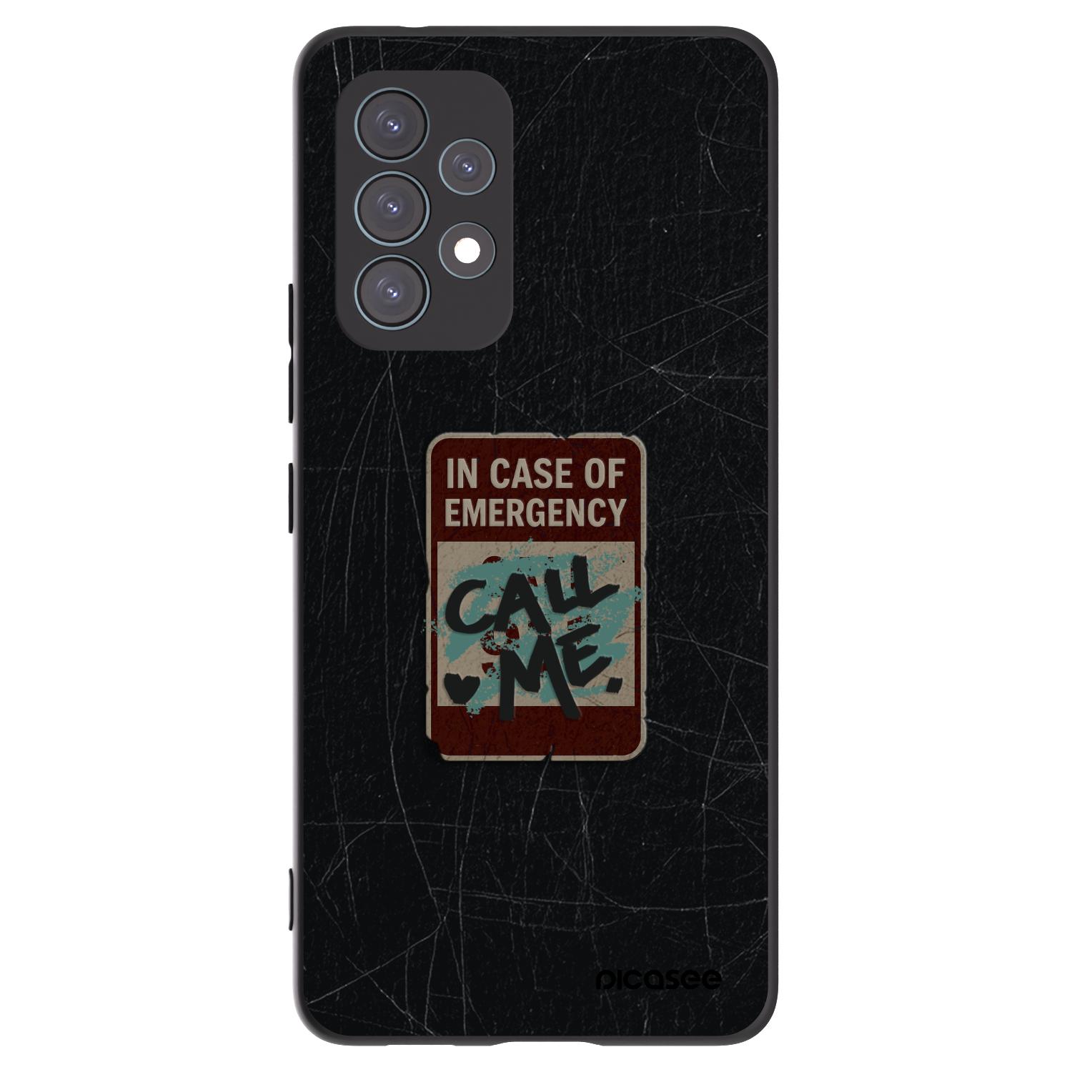 Picasee silikonový černý obal pro Samsung Galaxy A53 5G A536 - EMERGENCY