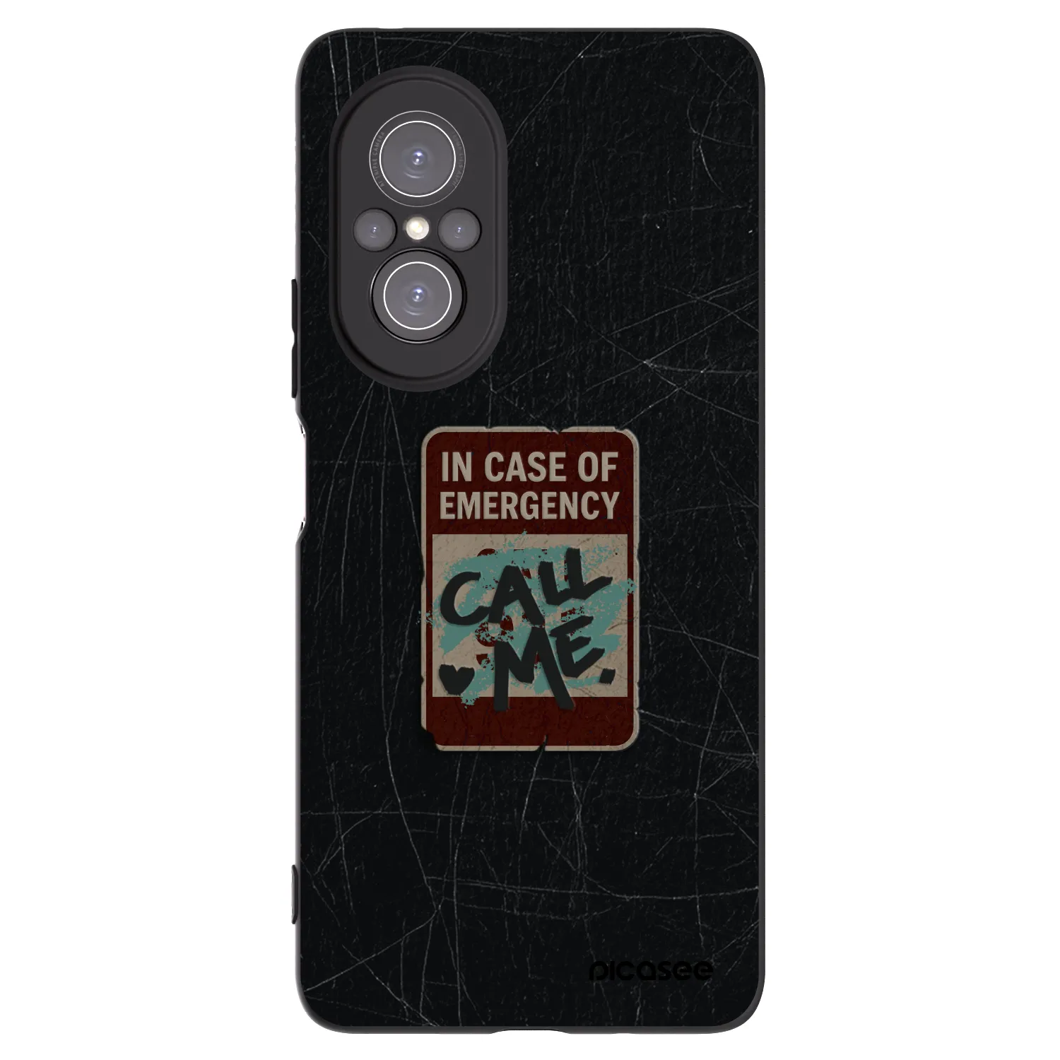 Picasee silikonový černý obal pro Huawei Nova 9 SE - EMERGENCY