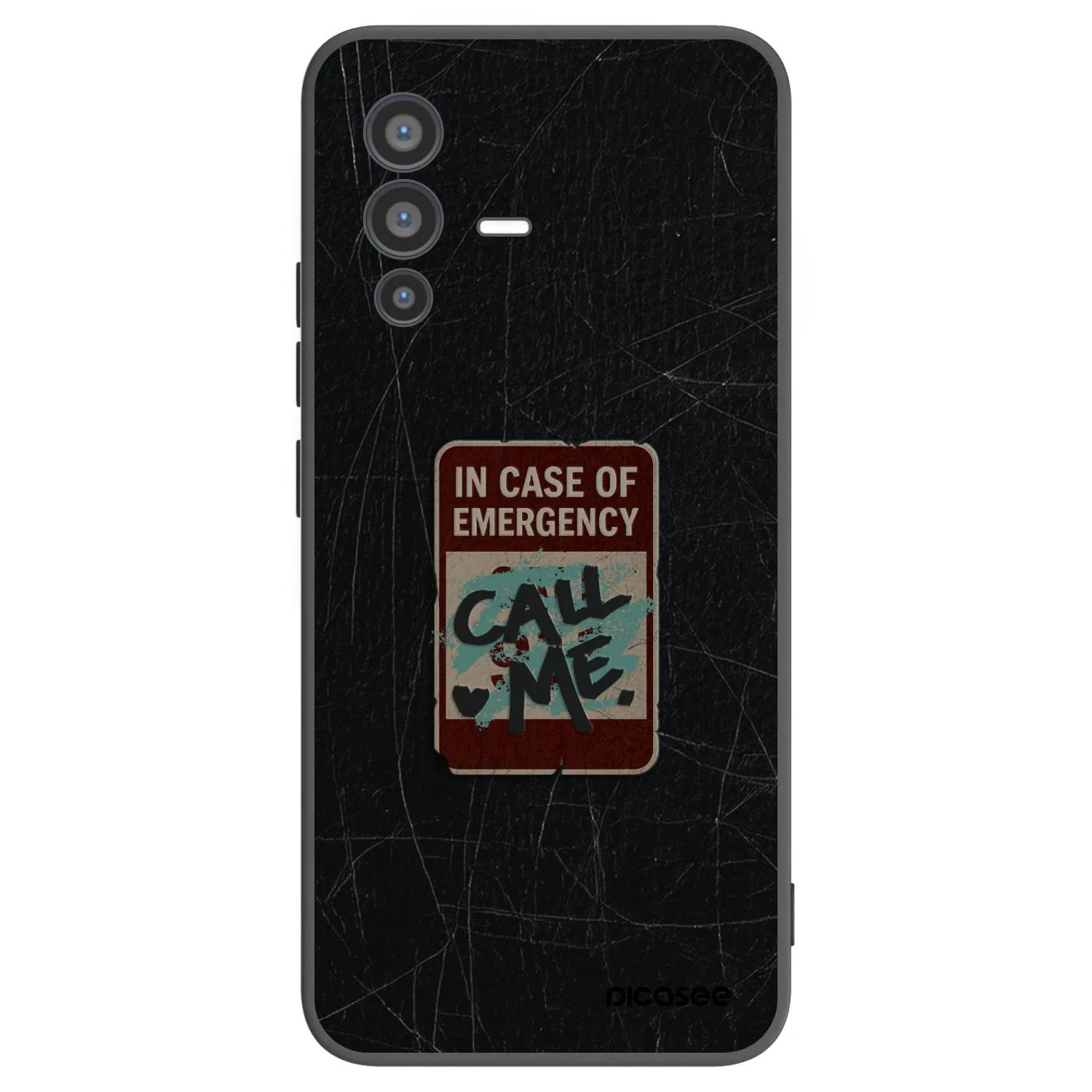 Picasee silikonový černý obal pro Vivo V23 5G - EMERGENCY