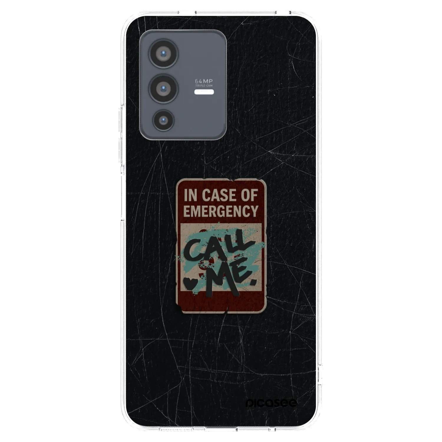 Picasee silikonový průhledný obal pro Vivo V23 5G - EMERGENCY