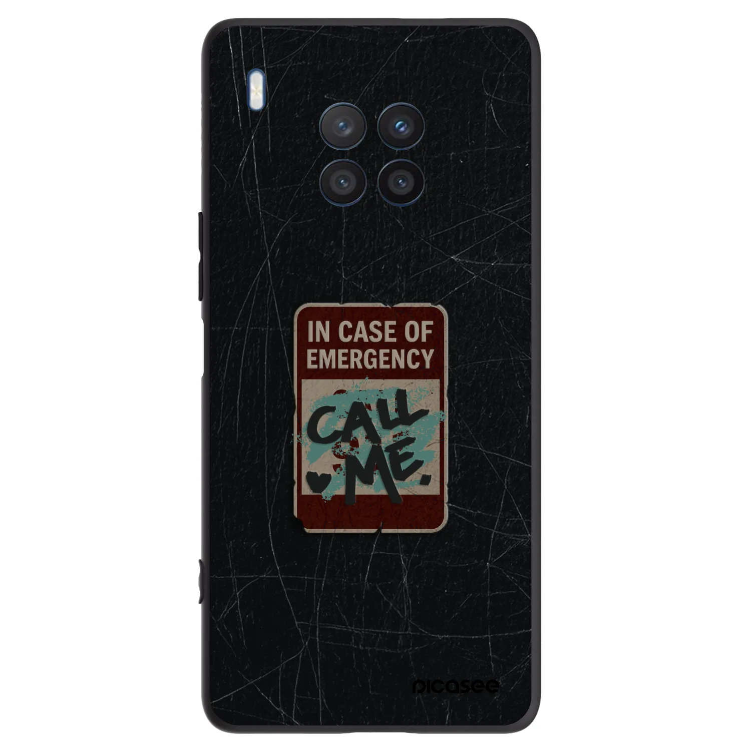 Picasee silikonový černý obal pro Honor 50 Lite - EMERGENCY