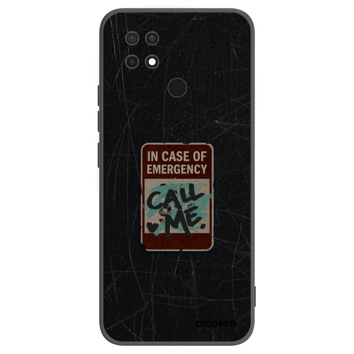 Picasee silikonový černý obal pro Xiaomi Redmi 10C - EMERGENCY