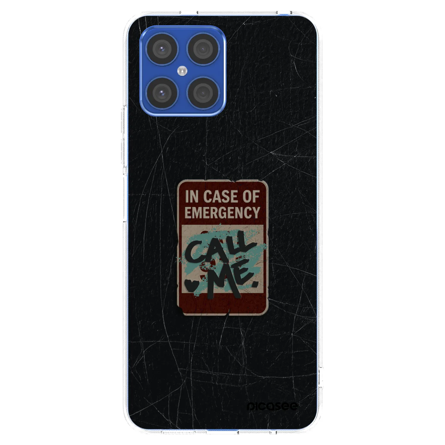 Picasee silikonový průhledný obal pro Honor X8 4G - EMERGENCY