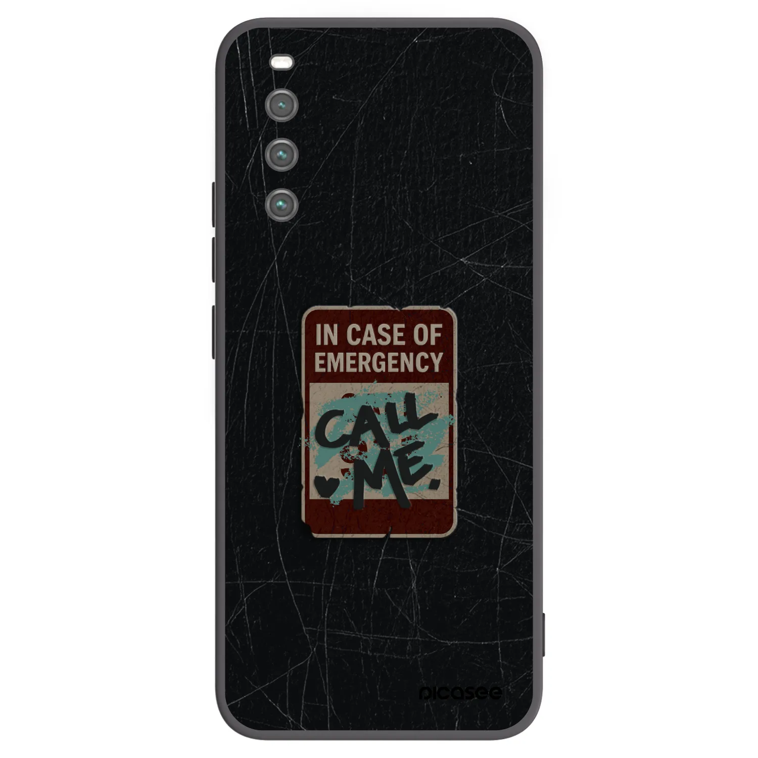 Picasee silikonový černý obal pro Sony Xperia 10 IV 5G - EMERGENCY