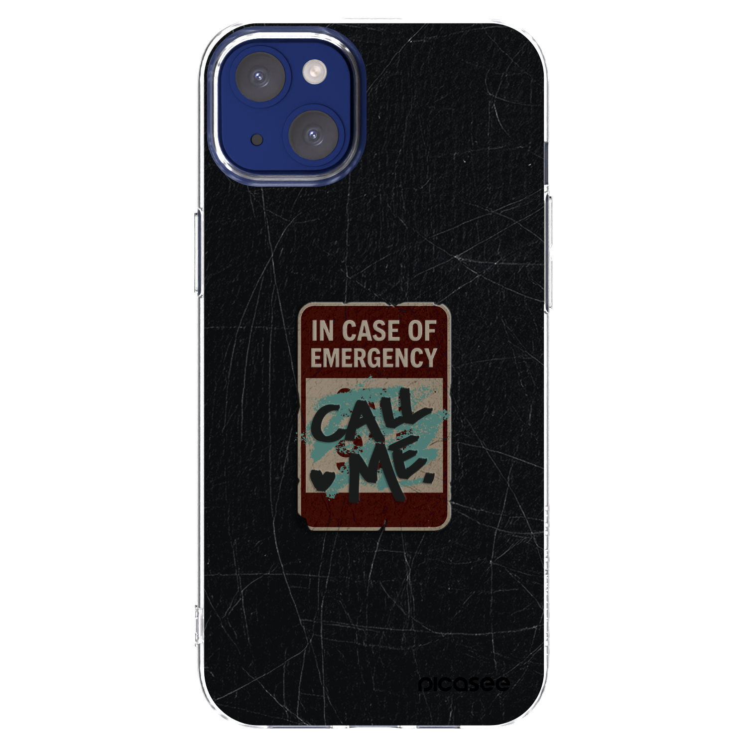 Picasee silikonový průhledný obal pro Apple iPhone 14 Plus - EMERGENCY