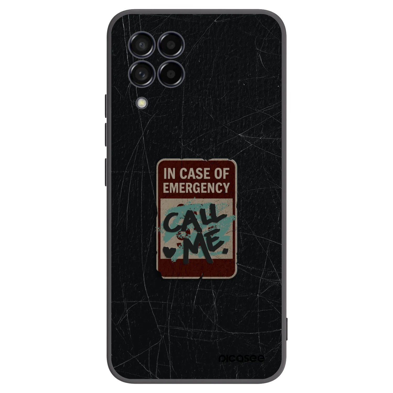 Picasee silikonový černý obal pro Samsung Galaxy M53 5G - EMERGENCY