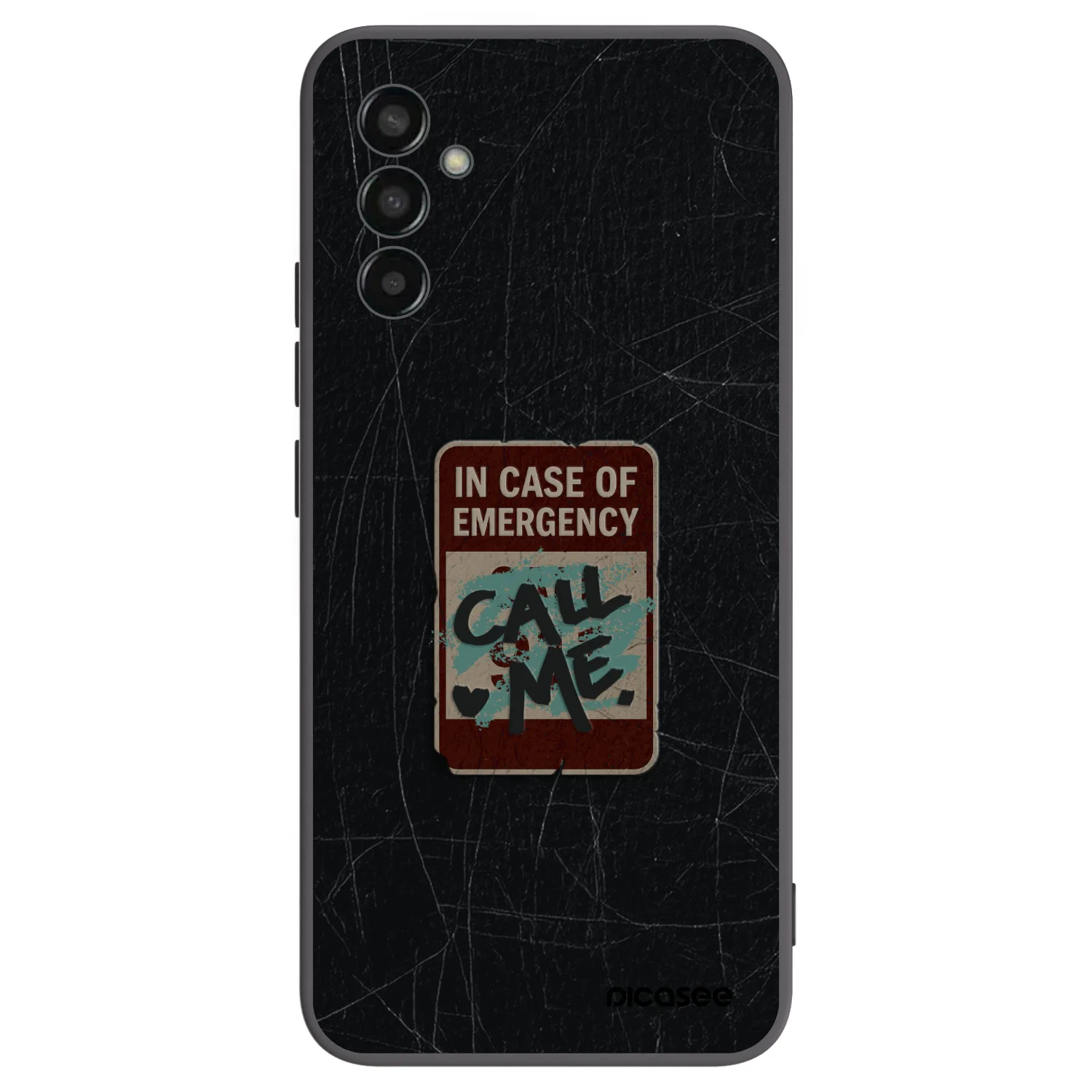 Picasee silikonový černý obal pro Samsung Galaxy M13 M135F - EMERGENCY