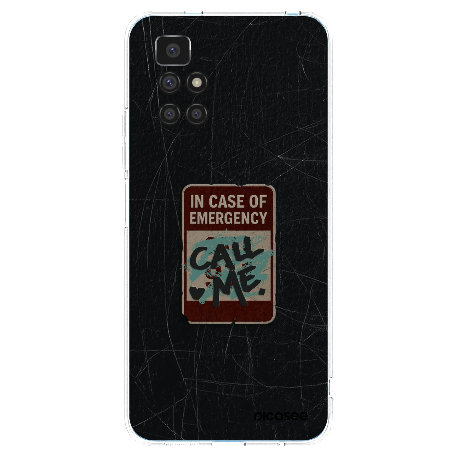 Picasee silikonový průhledný obal pro Xiaomi Redmi 10 (2022) - EMERGENCY