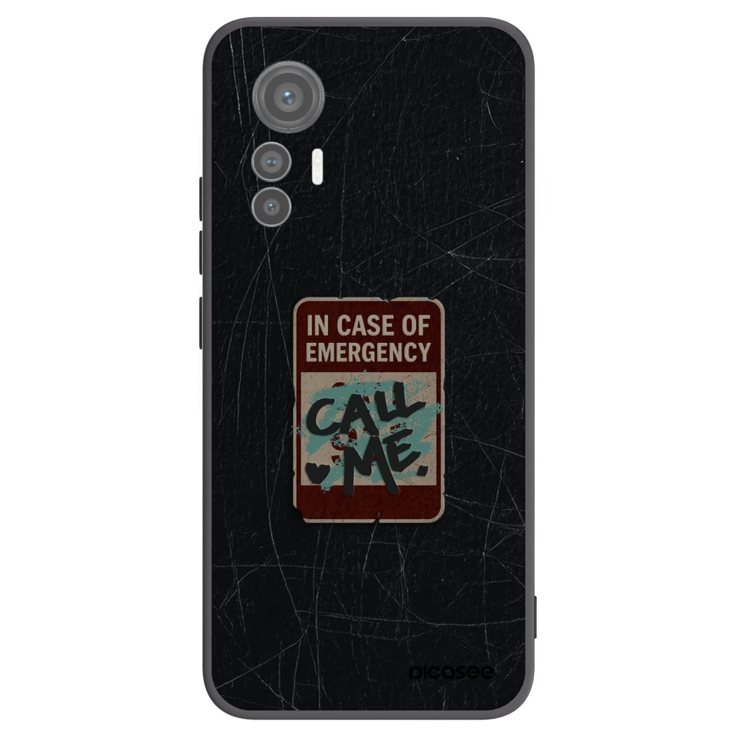 Picasee silikonový černý obal pro Xiaomi 12 Lite - EMERGENCY