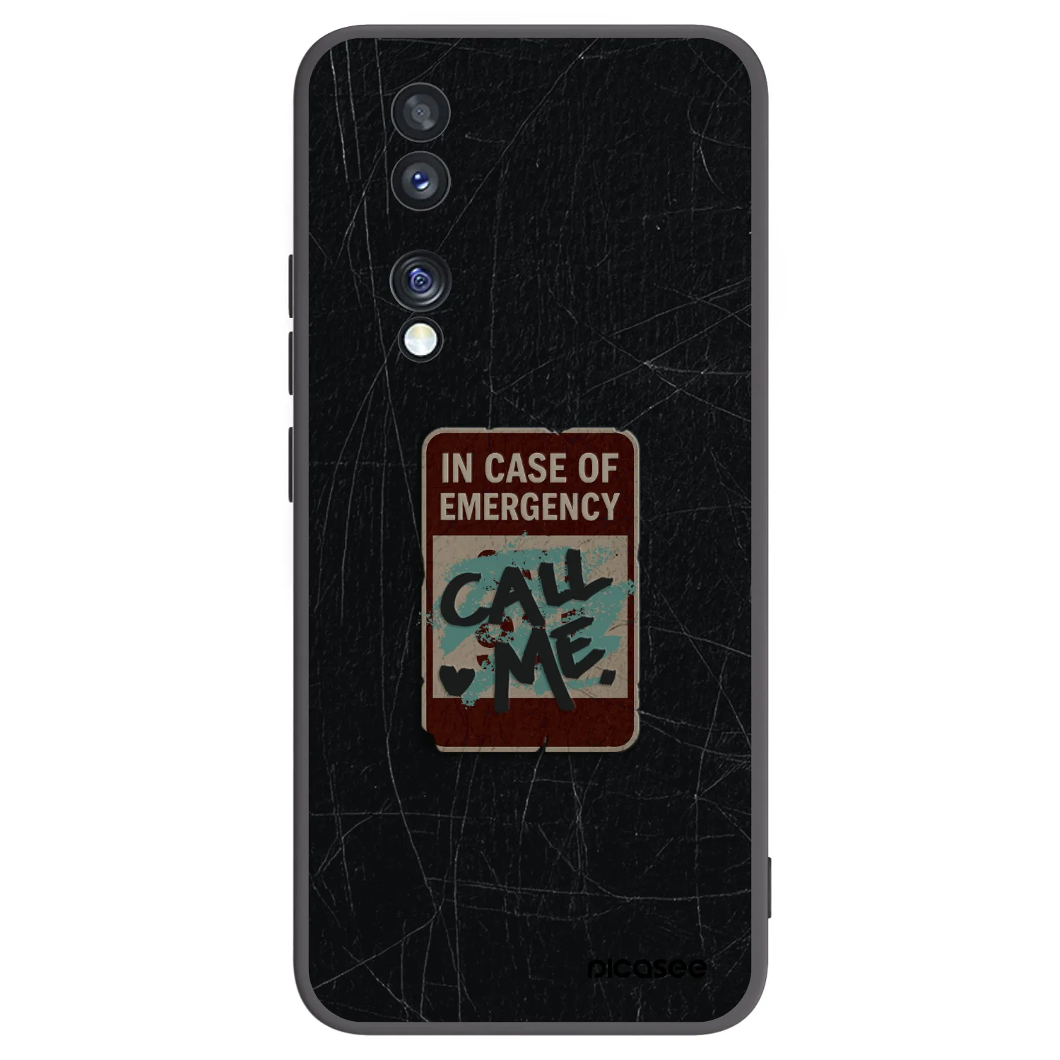Picasee silikonový černý obal pro Honor 70 - EMERGENCY