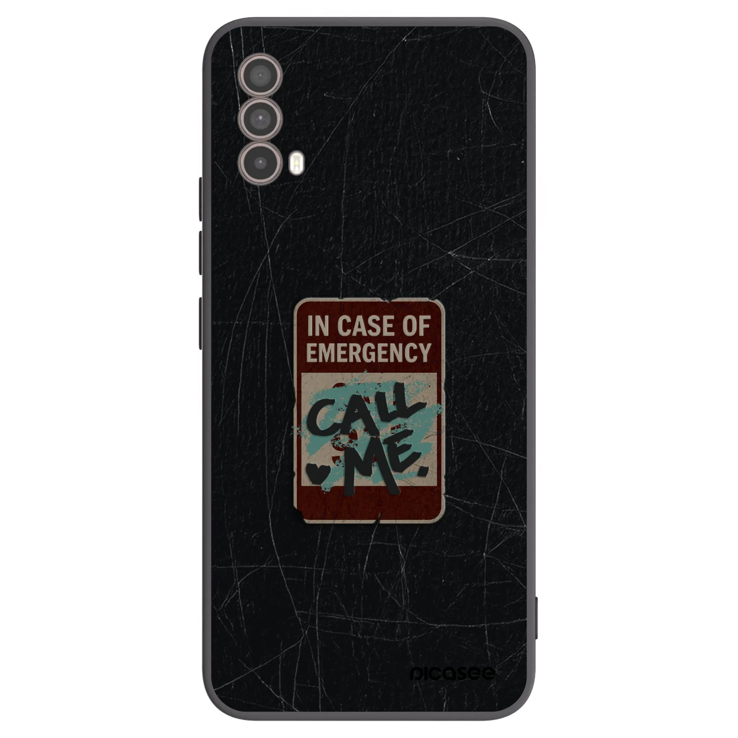 Picasee silikonový černý obal pro Motorola Moto E40 - EMERGENCY