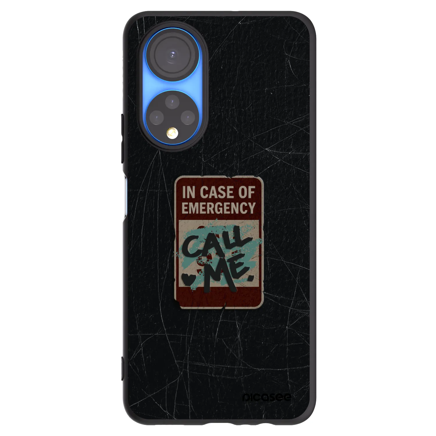 Picasee silikonový černý obal pro Honor X7 - EMERGENCY