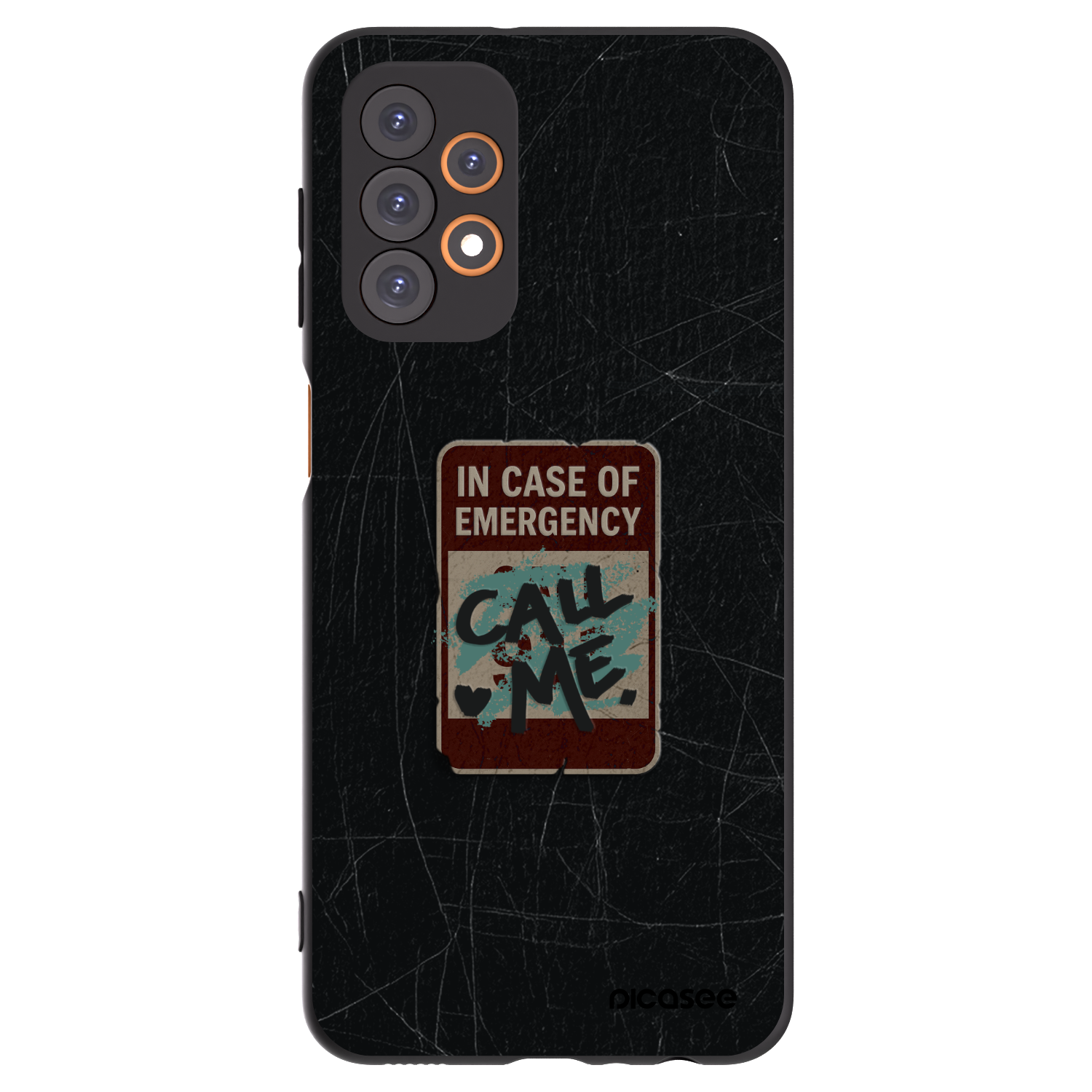 Picasee silikonový černý obal pro Samsung Galaxy A23 A236B 5G - EMERGENCY