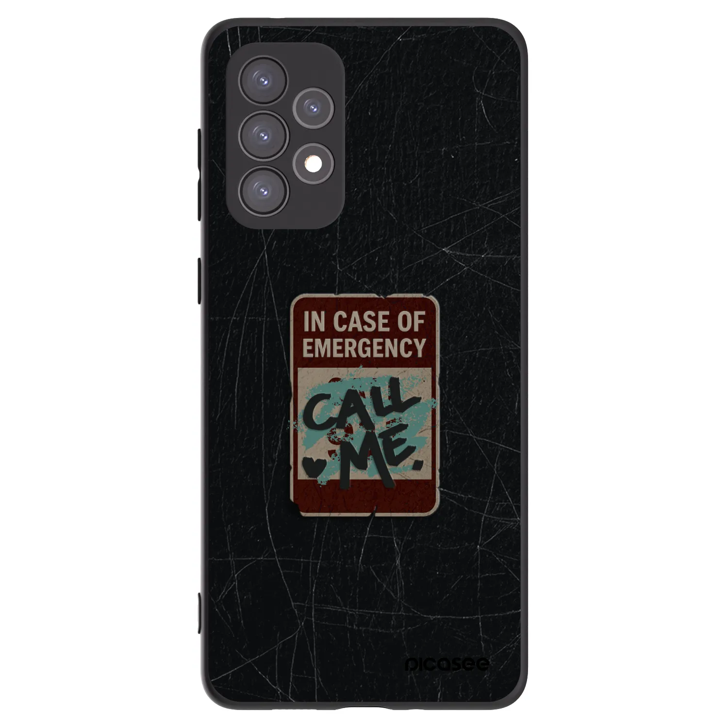 Picasee silikonový černý obal pro Samsung Galaxy A73 5G - EMERGENCY