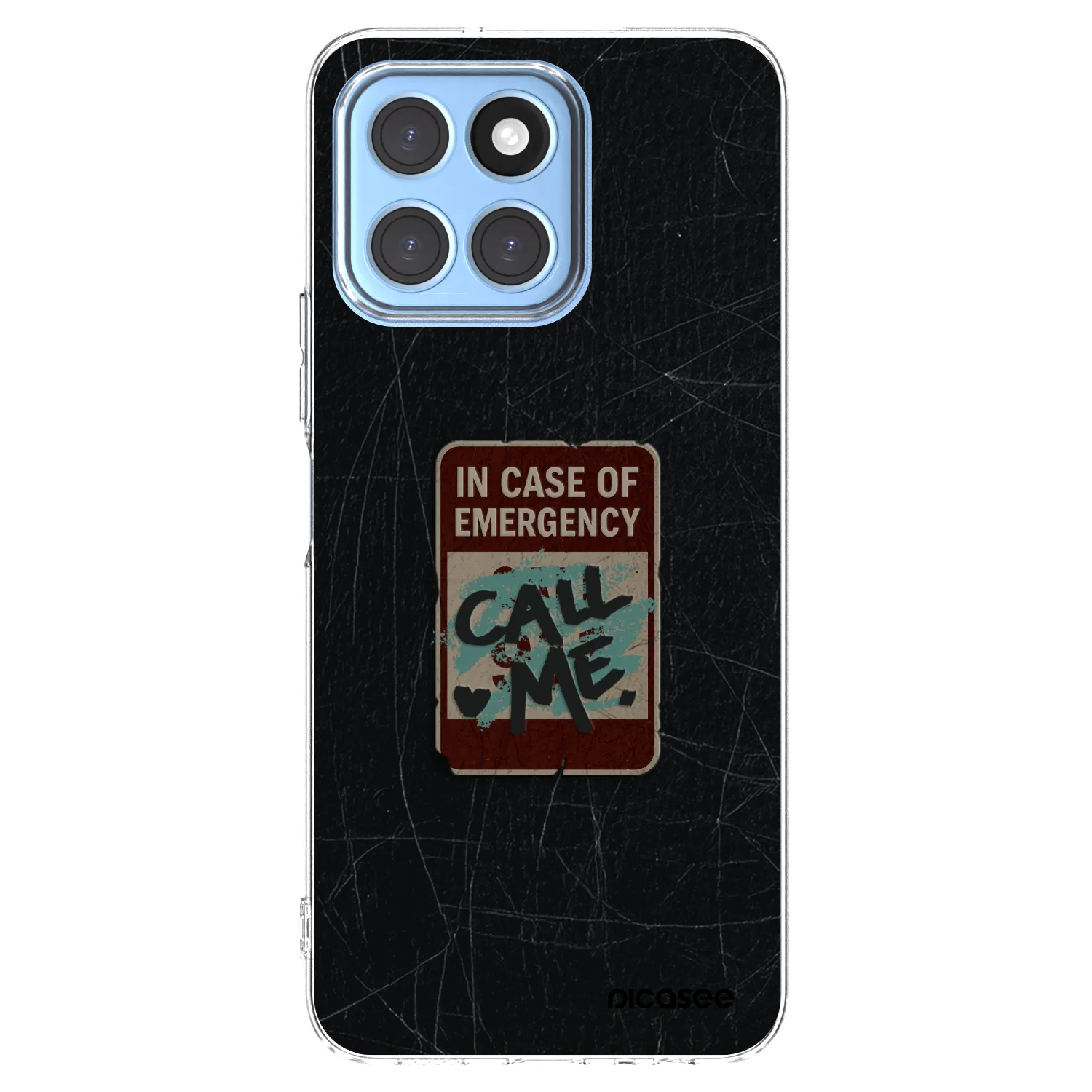 Picasee silikonový průhledný obal pro Honor X8 5G - EMERGENCY