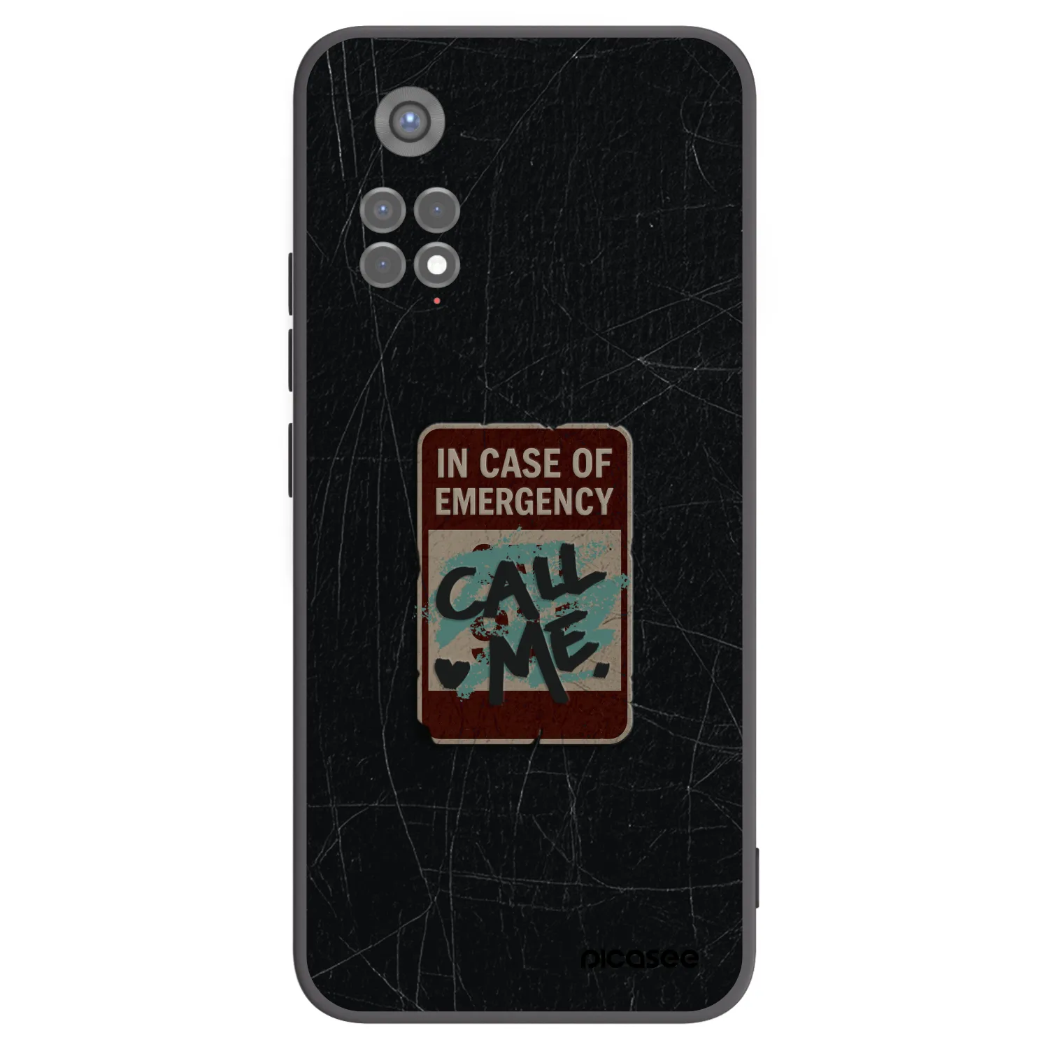 Picasee silikonový černý obal pro Xiaomi Redmi Note 11S 5G - EMERGENCY