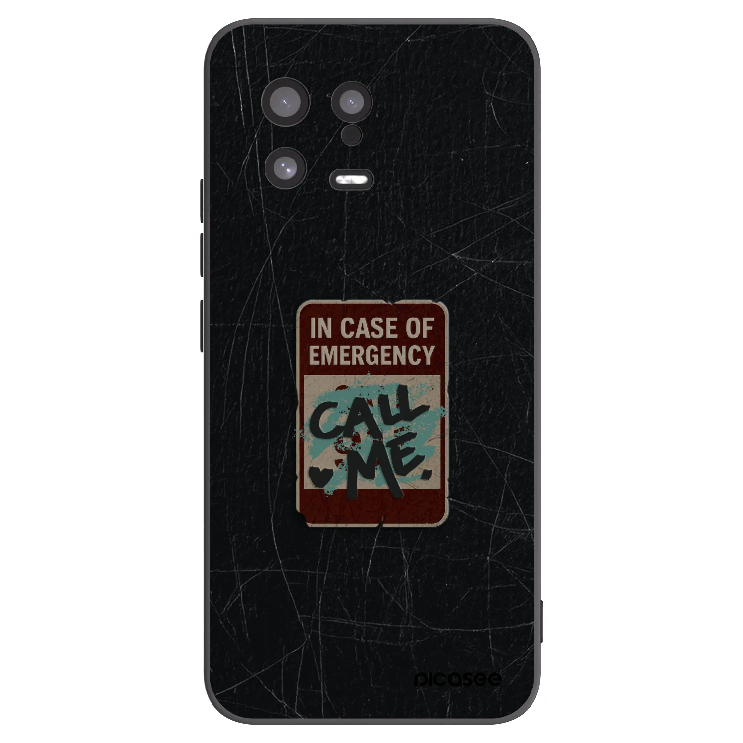 Picasee silikonový černý obal pro Xiaomi 13 - EMERGENCY