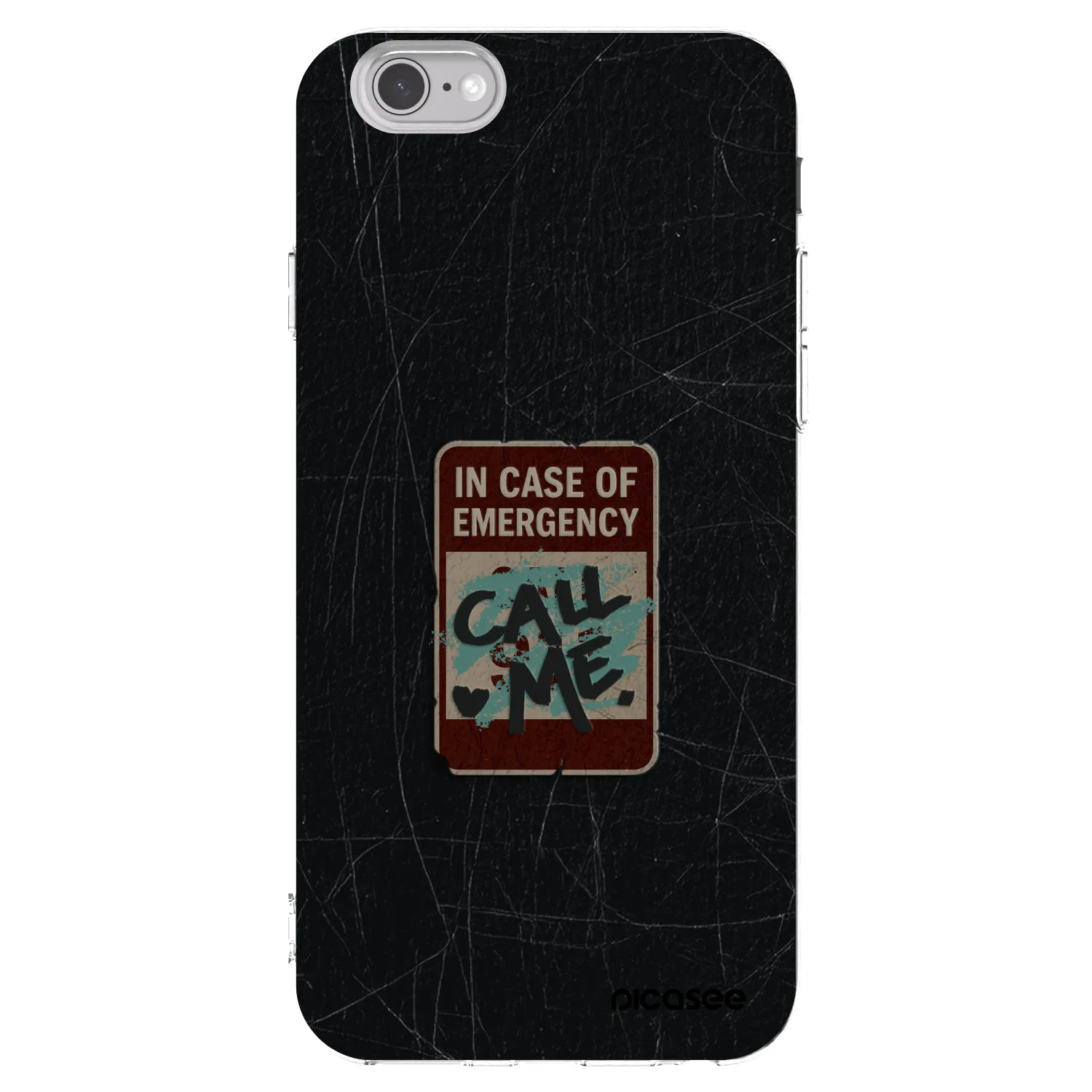 Picasee silikonový průhledný obal pro Apple iPhone 6/6S - EMERGENCY