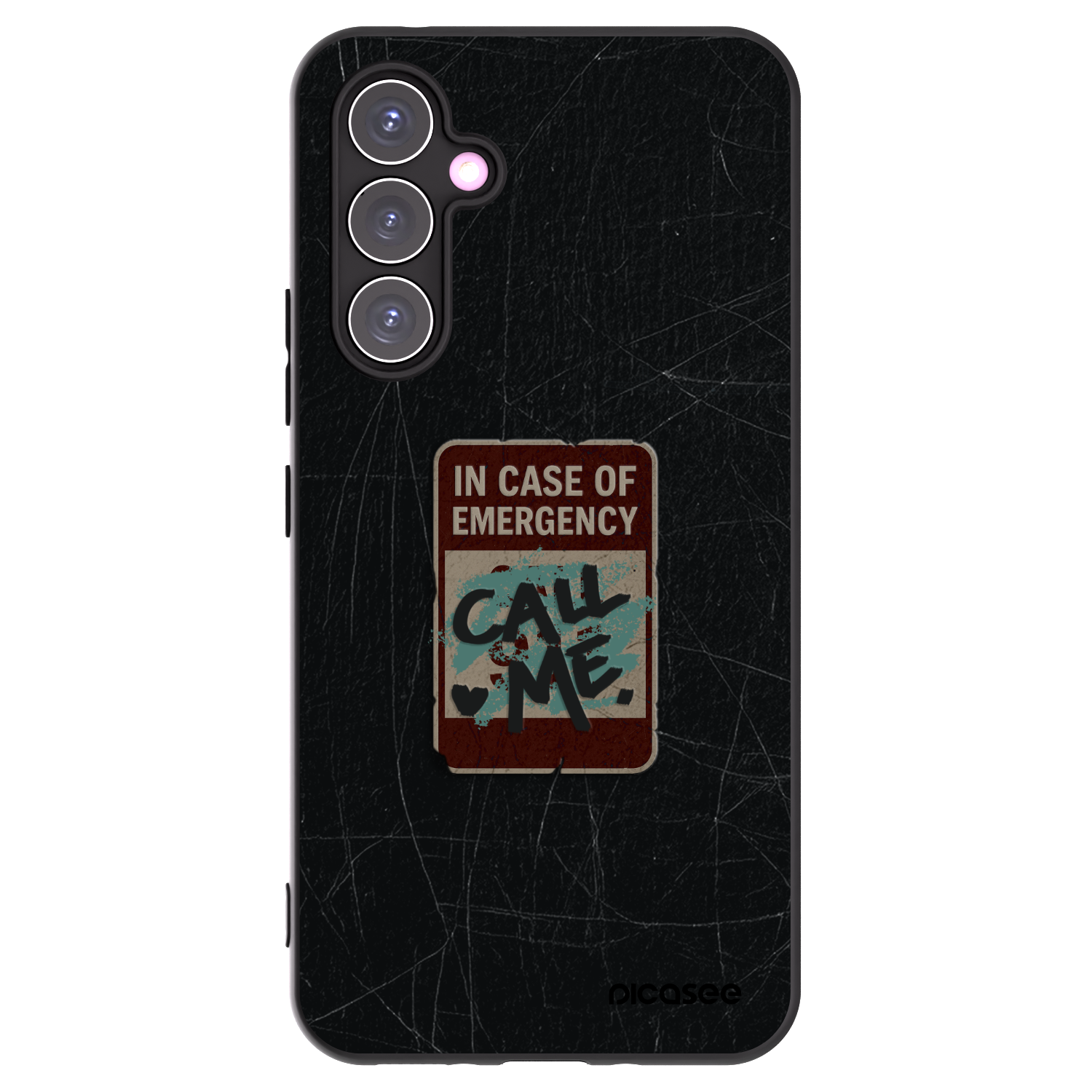 Picasee silikonový černý obal pro Samsung Galaxy A54 5G A546B - EMERGENCY