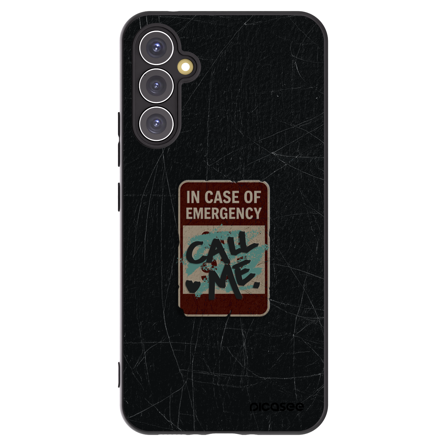 Picasee silikonový černý obal pro Samsung Galaxy A34 5G A346B - EMERGENCY