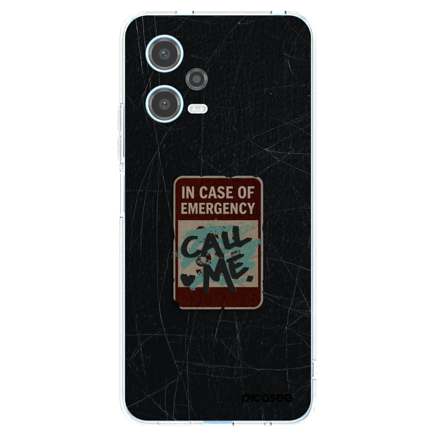 Picasee silikonový průhledný obal pro Xiaomi Redmi Note 12 5G - EMERGENCY