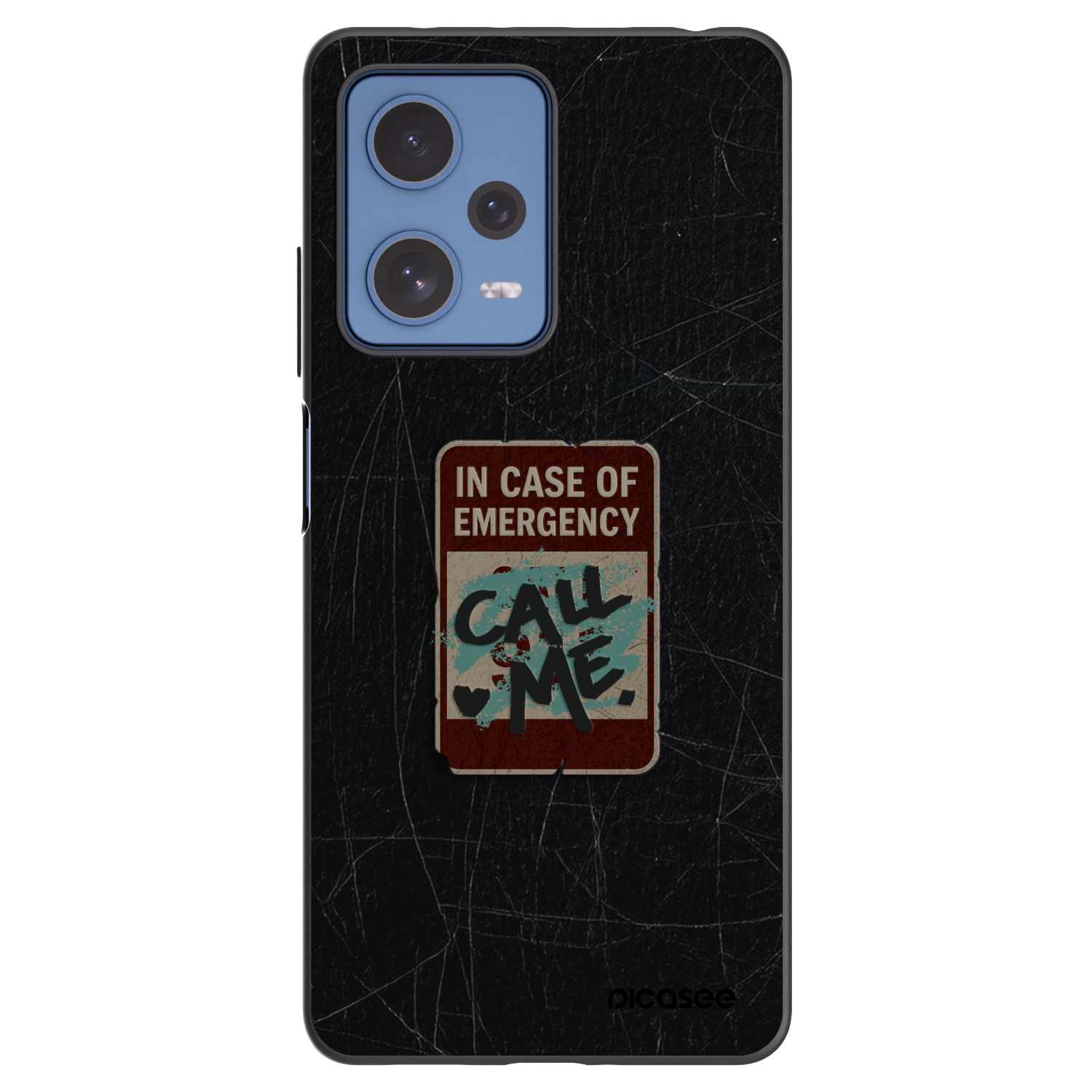 Picasee silikonový černý obal pro Xiaomi Redmi Note 12 Pro 5G - EMERGENCY