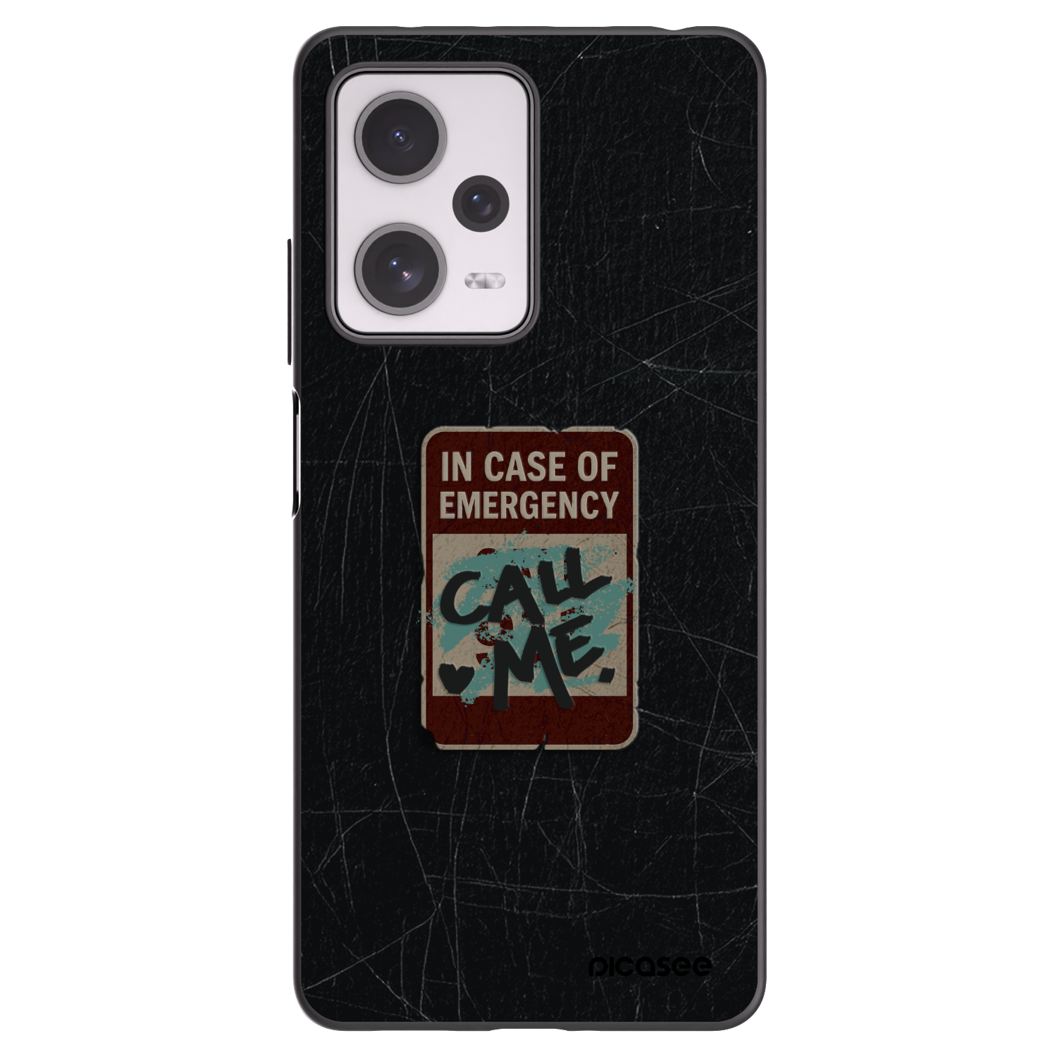 Picasee silikonový černý obal pro Xiaomi Redmi Note 12 Pro+ 5G - EMERGENCY