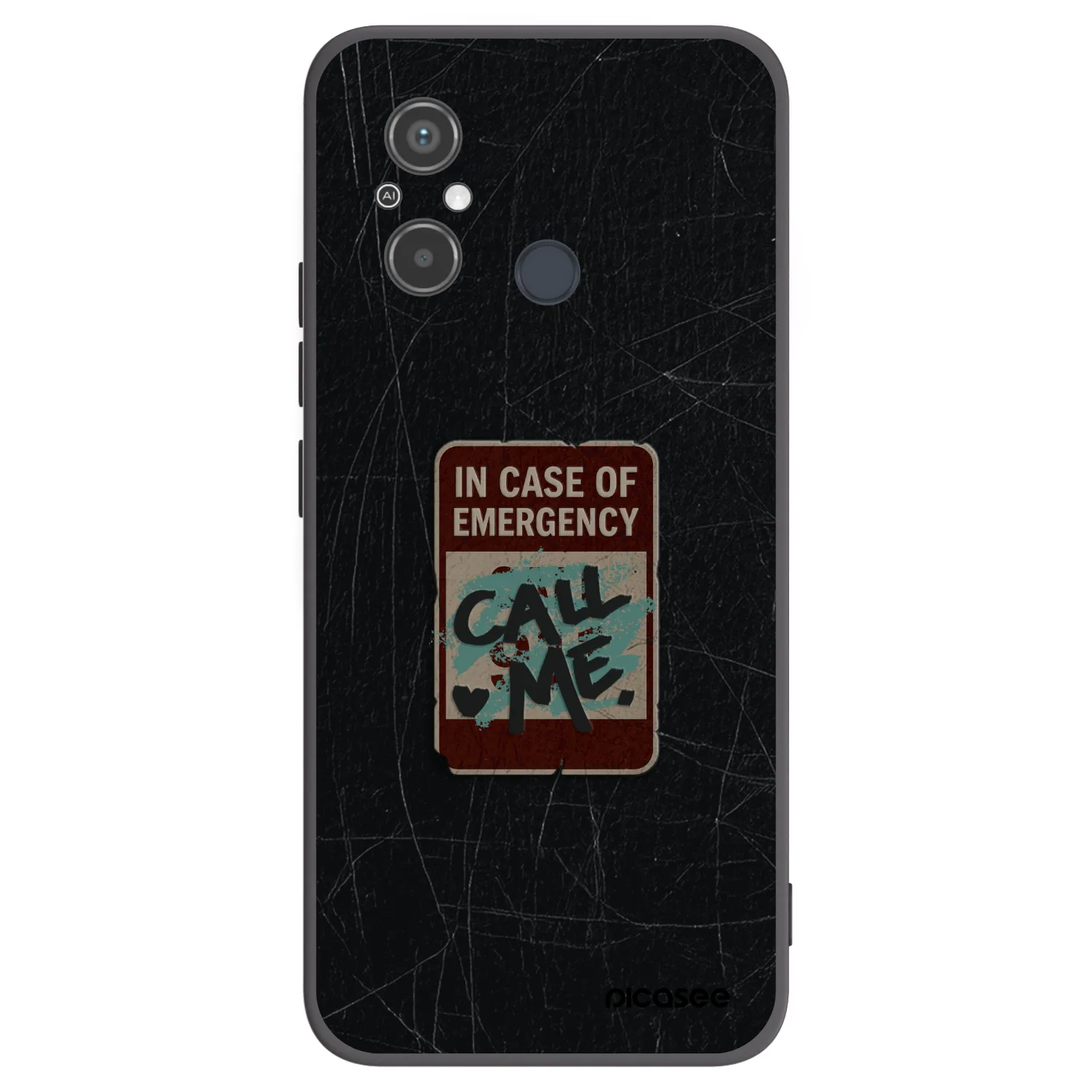 Picasee silikonový černý obal pro Xiaomi Redmi 12C - EMERGENCY