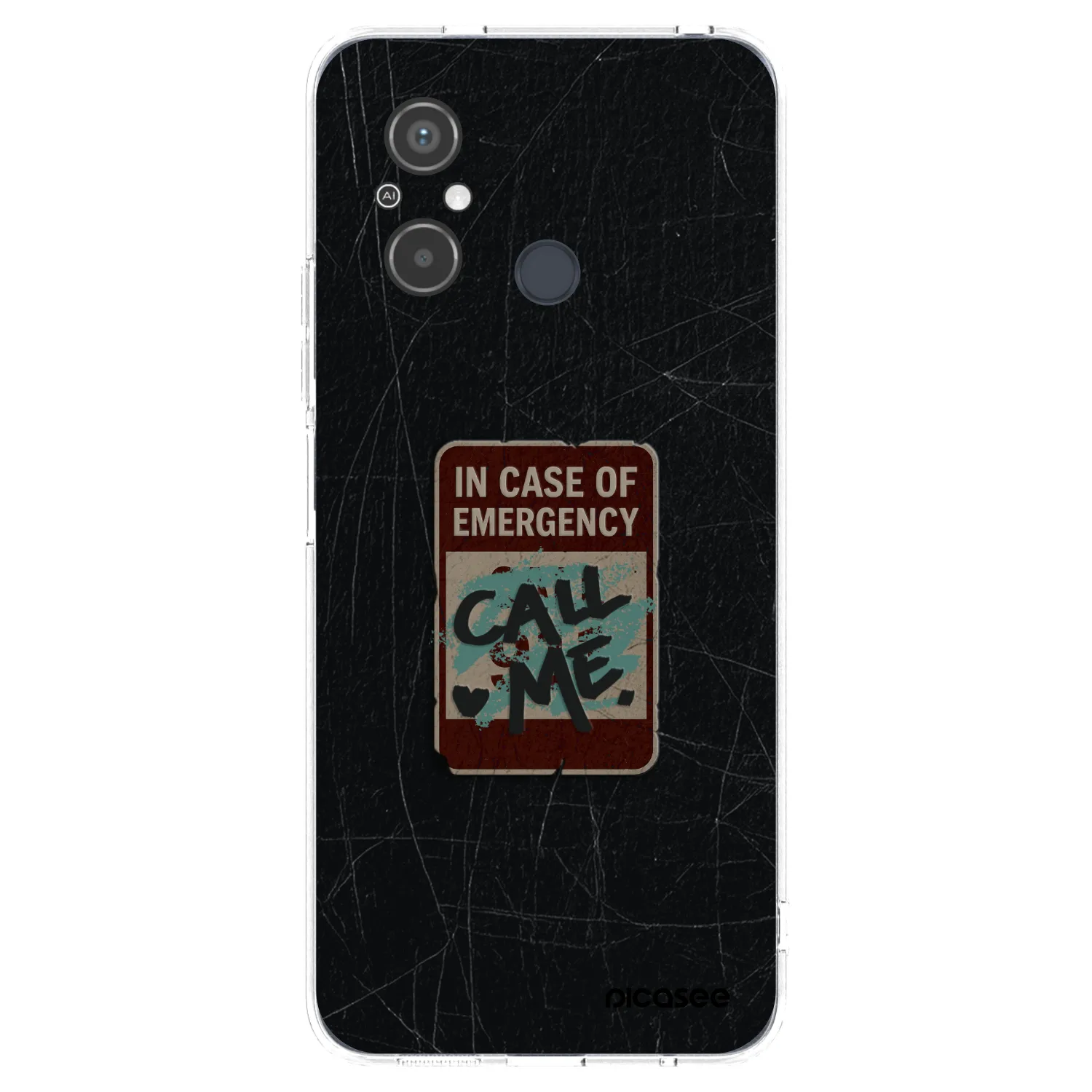 Picasee silikonový průhledný obal pro Xiaomi Redmi 12C - EMERGENCY