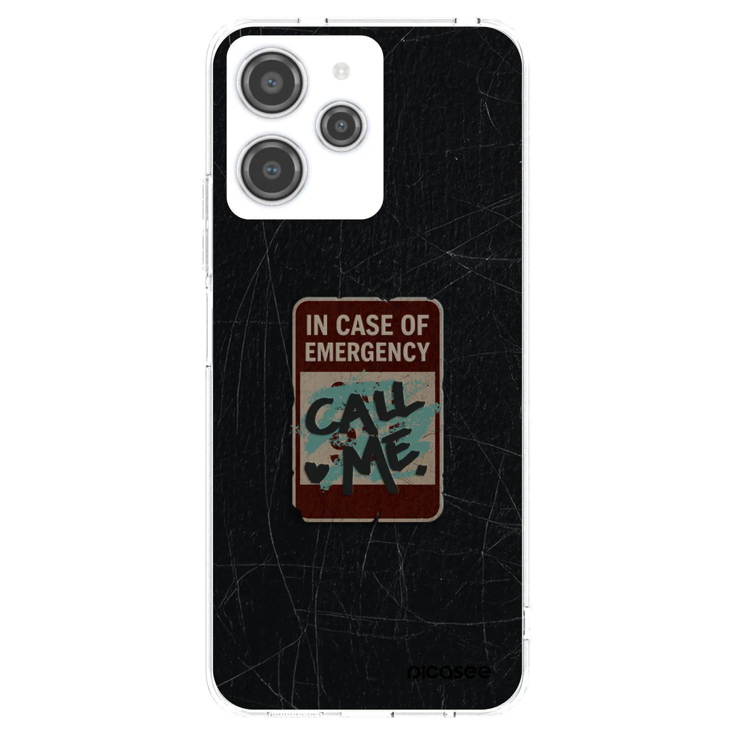 Picasee silikonový průhledný obal pro Xiaomi Redmi 12 4G - EMERGENCY