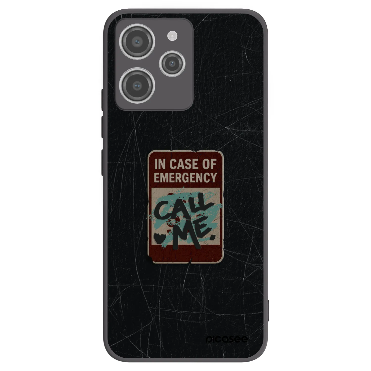 Picasee silikonový černý obal pro Xiaomi Redmi 12 4G - EMERGENCY