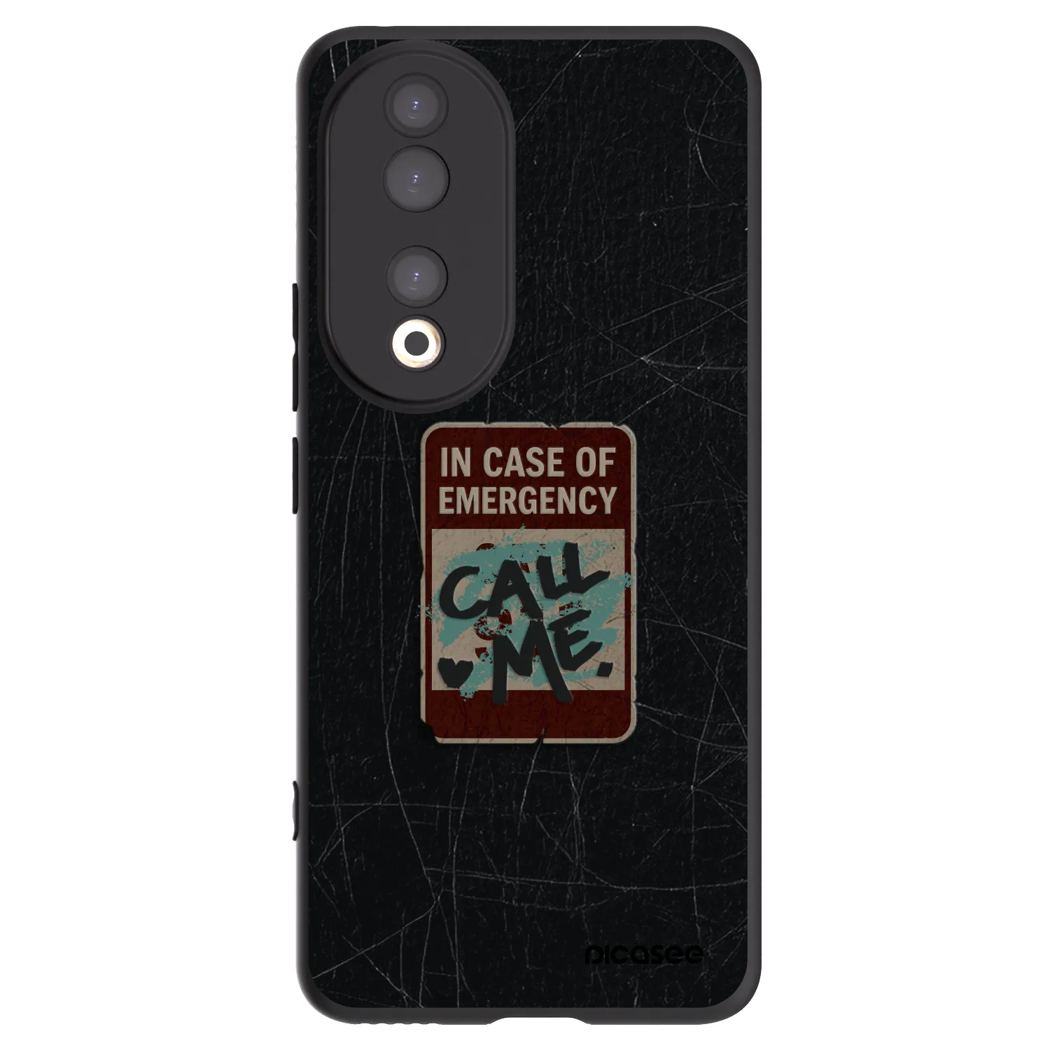 Picasee silikonový černý obal pro Honor 90 5G - EMERGENCY