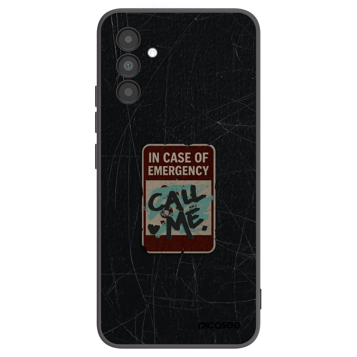 Picasee silikonový černý obal pro Samsung Galaxy A04s A047F - EMERGENCY