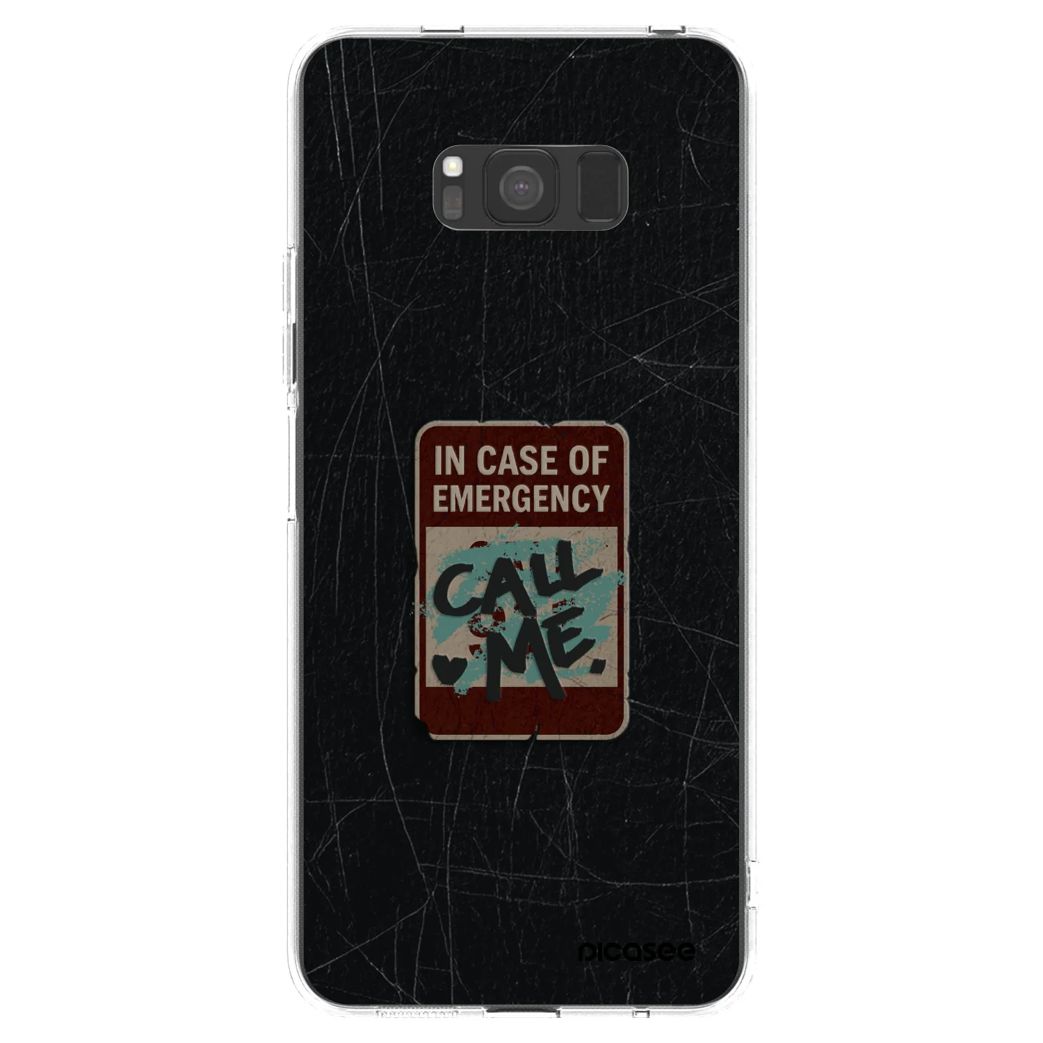 Picasee silikonový průhledný obal pro Samsung Galaxy S8 G950F - EMERGENCY