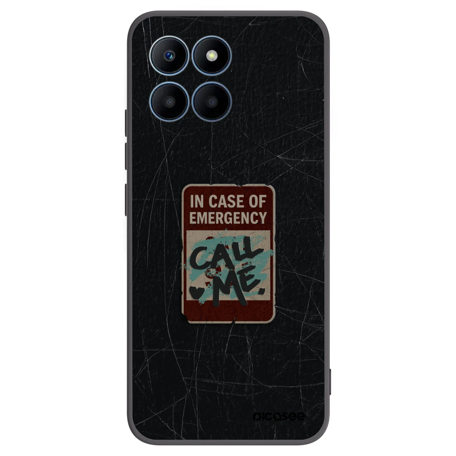 Picasee silikonový černý obal pro Honor 70 Lite - EMERGENCY